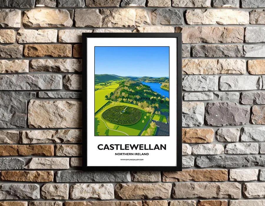 A3.2 - Stunning poster of Castlewellan for sale, perfect for art lovers and collectors. Ideal for home or office, this artwork brings a touch of Northern Ireland's natural charm to any setting.