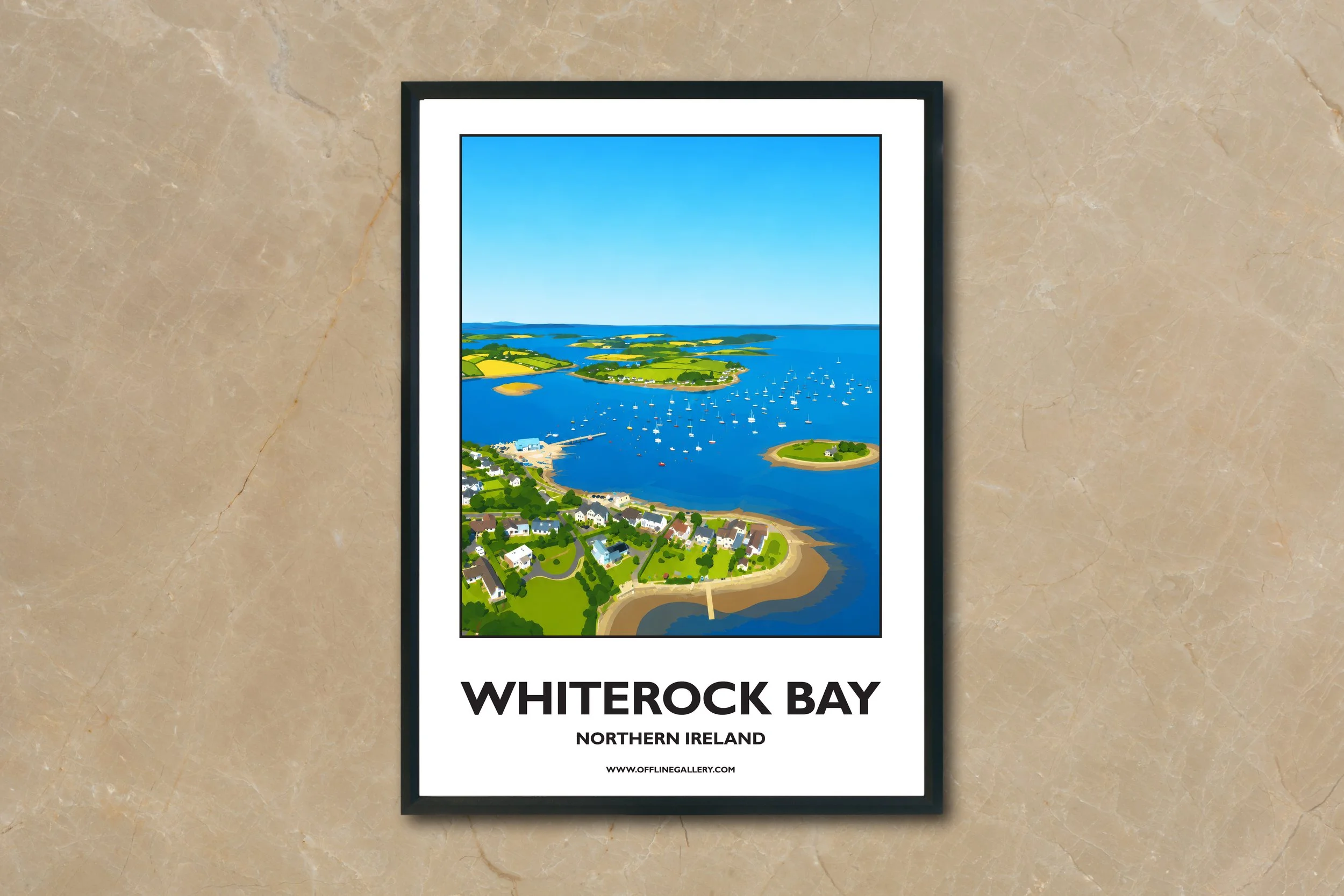 A4.2 - Stunning poster of Whiterock Bay for sale, perfect for art lovers and collectors. Ideal for home or office, this artwork brings a touch of Northern Ireland's natural charm to any setting.