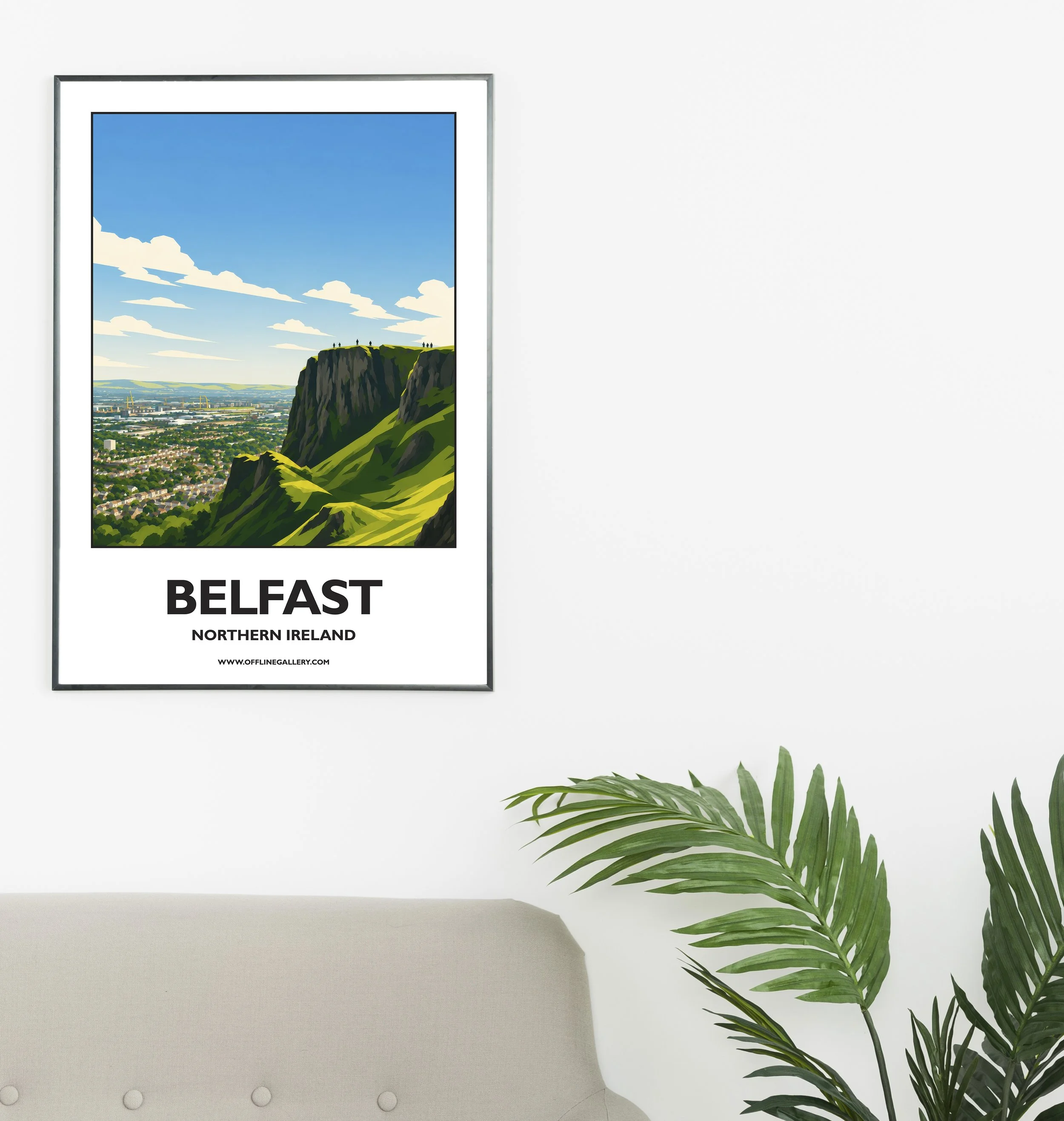 A2.1 - Stunning poster of Cave Hill, Belfast for sale, perfect for art lovers and collectors. Ideal for home or office, this artwork brings a touch of Northern Ireland's natural charm to any setting.