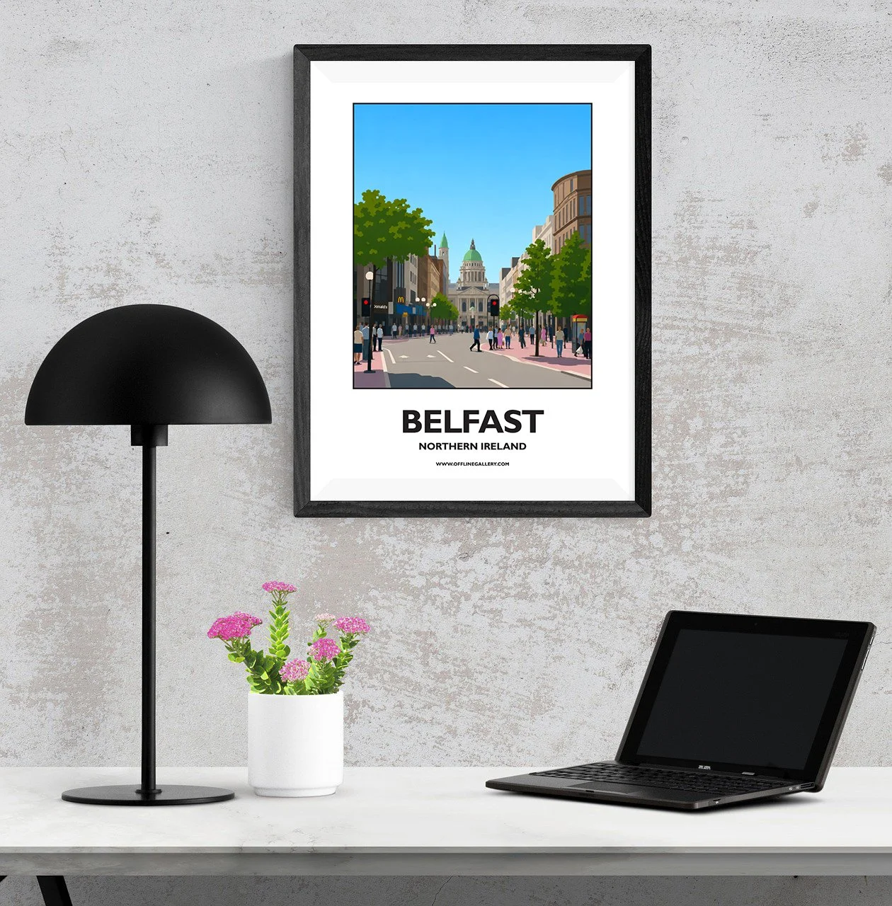 A3.1 - Stunning poster of Belfast City Hall for sale, perfect for art lovers and collectors. Ideal for home or office, this artwork brings a touch of Northern Ireland's natural charm to any setting.