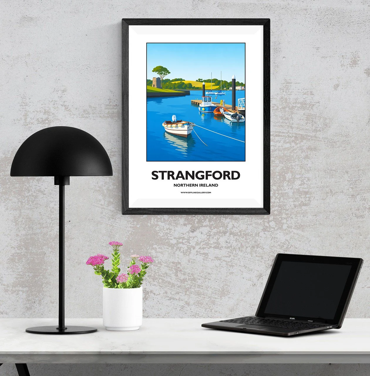 A3.1 - Stunning poster of Strangford Lough for sale, perfect for art lovers and collectors. Ideal for home or office, this artwork brings a touch of Northern Ireland's natural charm to any setting.