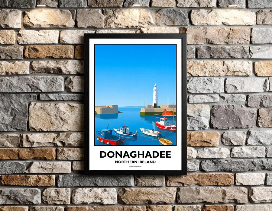 A3.2 - Stunning poster of Donaghadee for sale, perfect for art lovers and collectors. Ideal for home or office, this artwork brings a touch of Northern Ireland's natural charm to any setting.