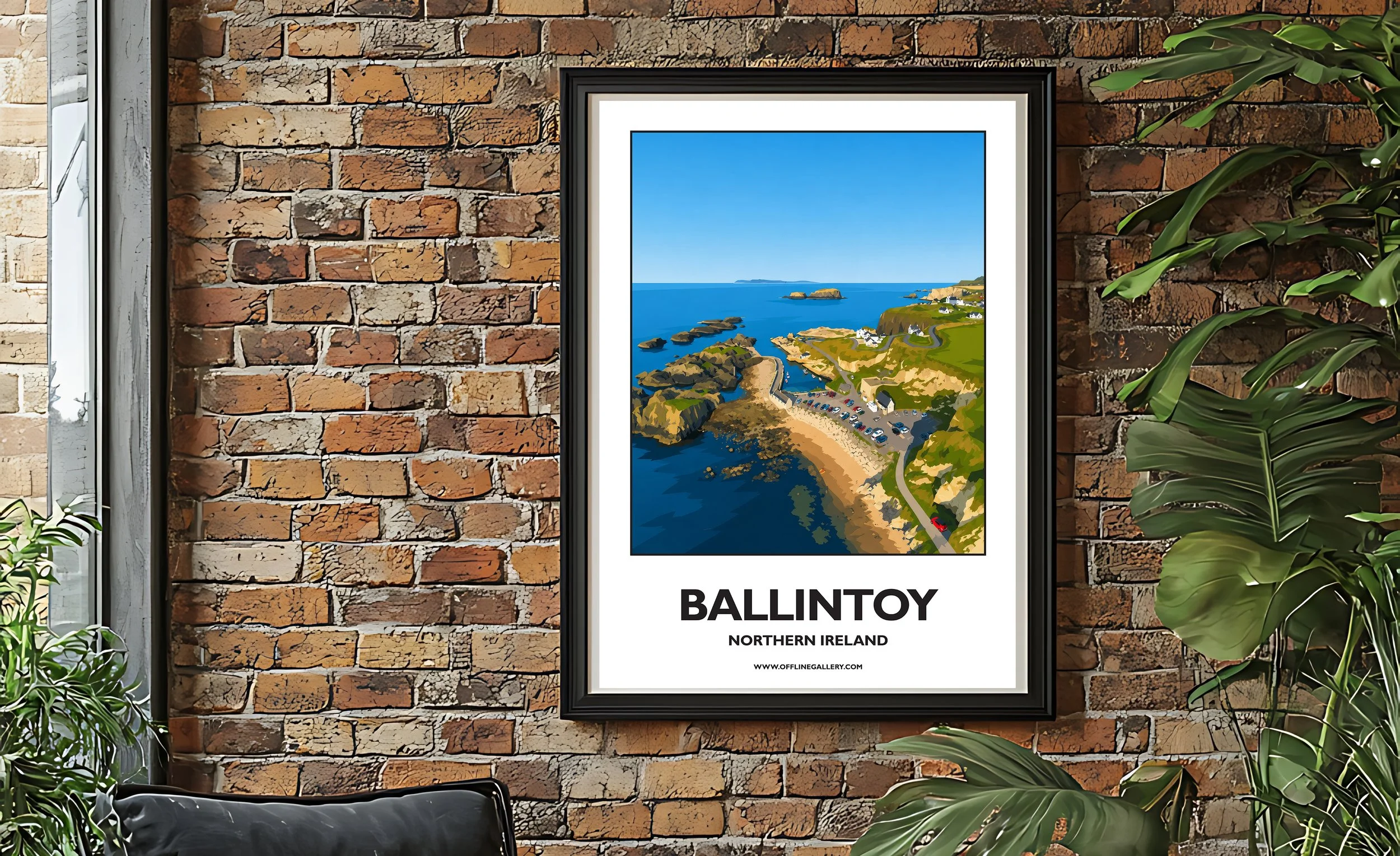 A2.2 - Stunning poster of the Ballintoy coast for sale, perfect for art lovers and collectors. Ideal for home or office, this artwork brings a touch of Northern Ireland's natural charm to any setting.