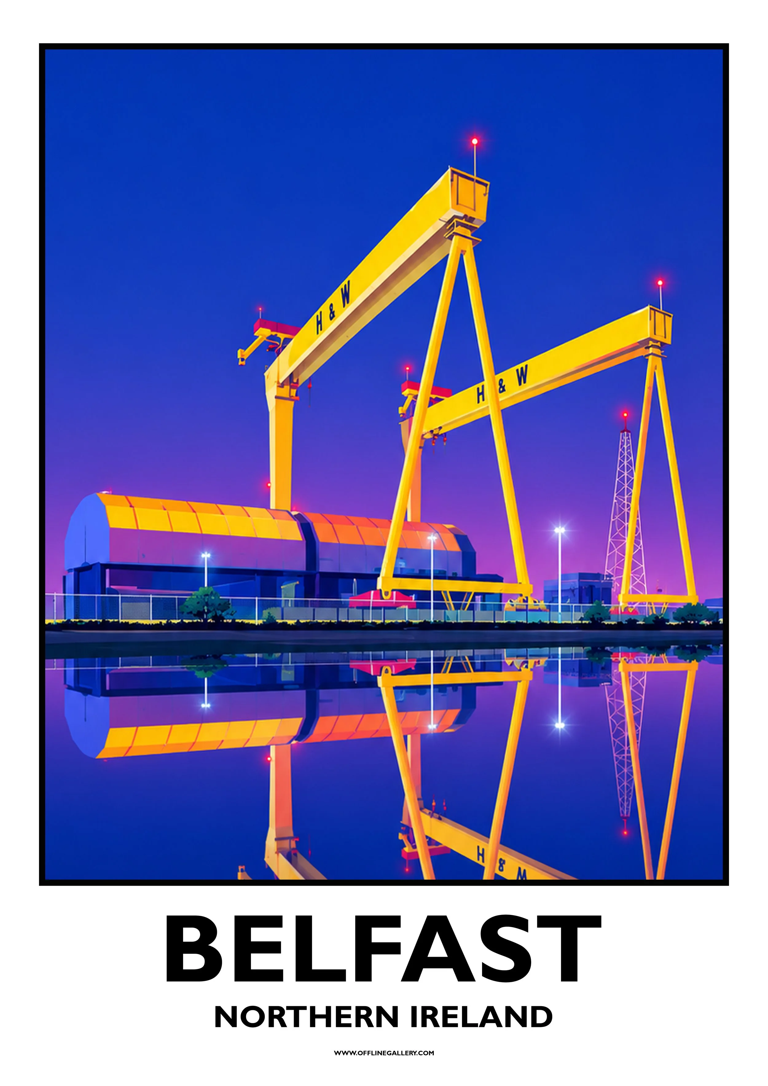  Belfast - 2 - Offline Travel Poster  Prints from: £15.00 