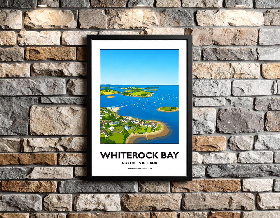 A3.2 - Stunning poster of Whiterock Bay for sale, perfect for art lovers and collectors. Ideal for home or office, this artwork brings a touch of Northern Ireland's natural charm to any setting.
