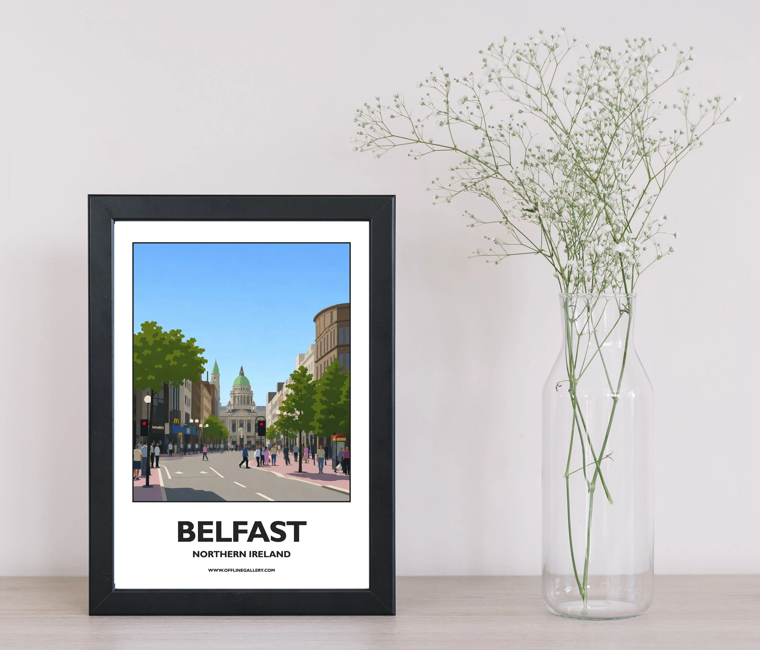 A4.1 - Stunning poster of Belfast City Hall for sale, perfect for art lovers and collectors. Ideal for home or office, this artwork brings a touch of Northern Ireland's natural charm to any setting.