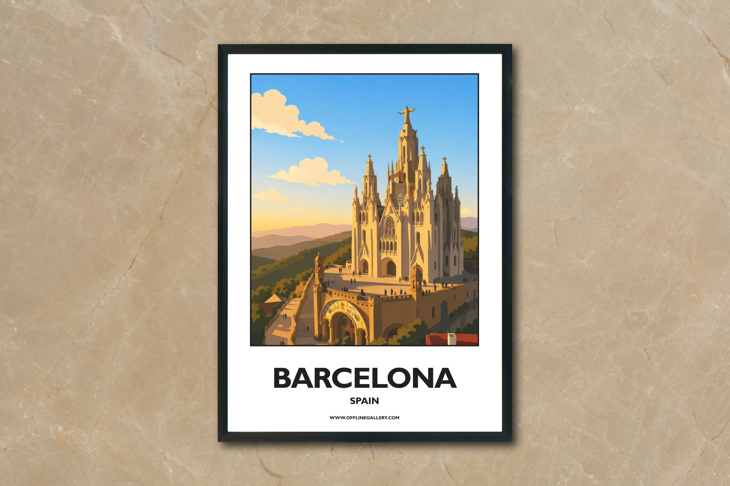 A4.2 - Discover the beauty of Barcelona, perfect for art lovers, travellers and collectors. Ideal for home or office, this artwork brings a touch of Spain's rich heritage to any space.