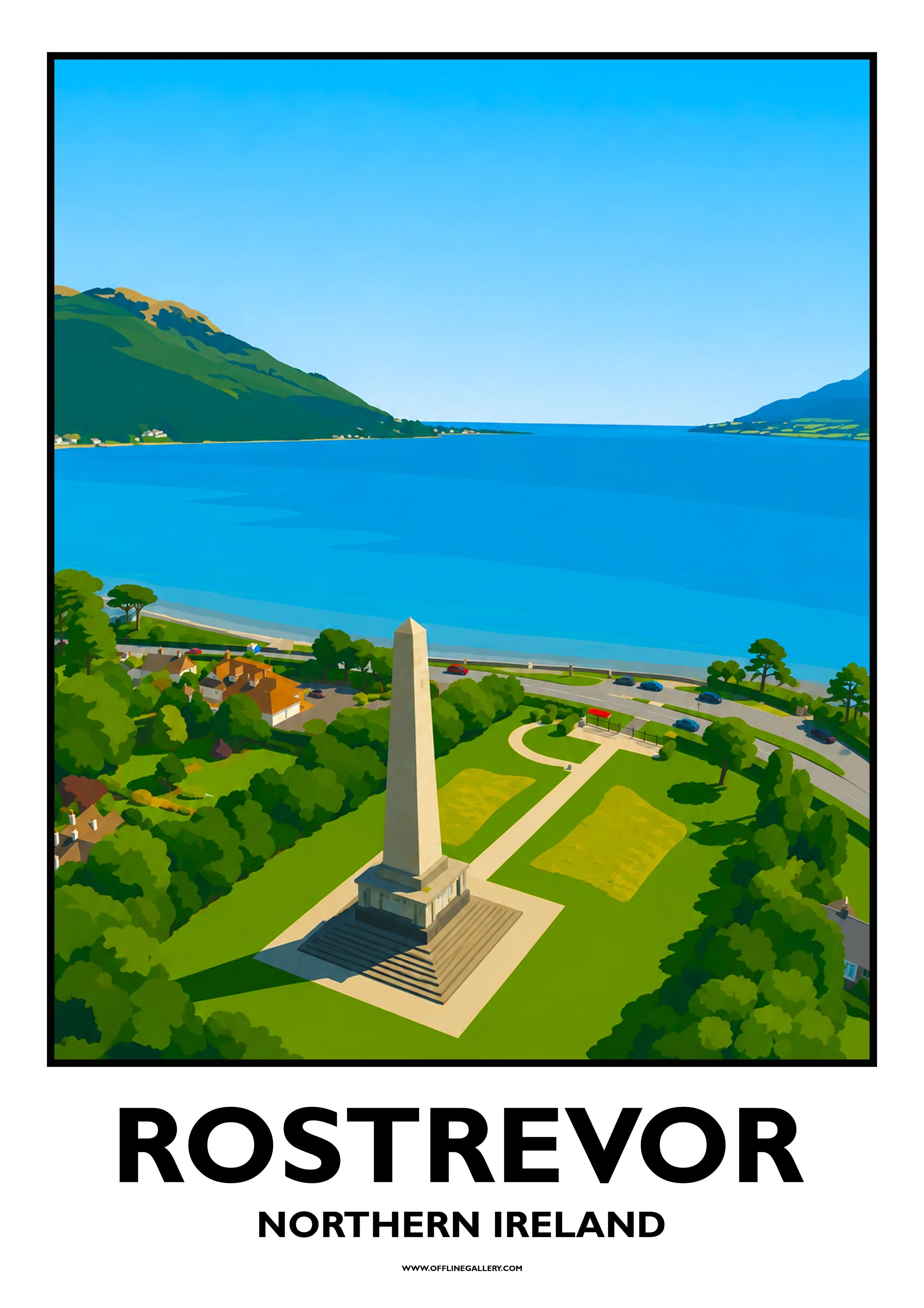  Rostrevor - Offline Travel Poster  Prints from: £15.00 