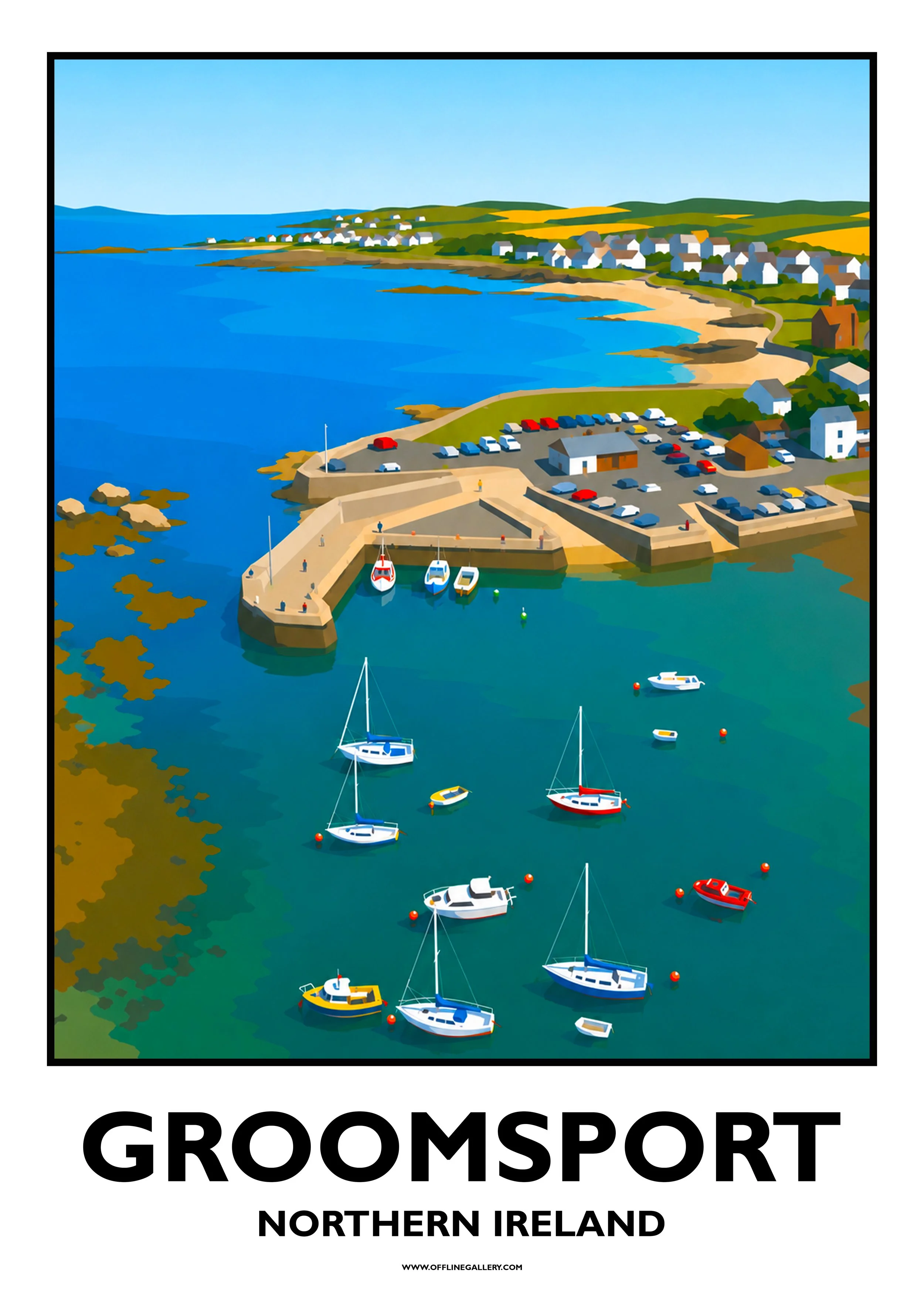  Groomsport - Offline Travel Poster  Prints from: £15.00 