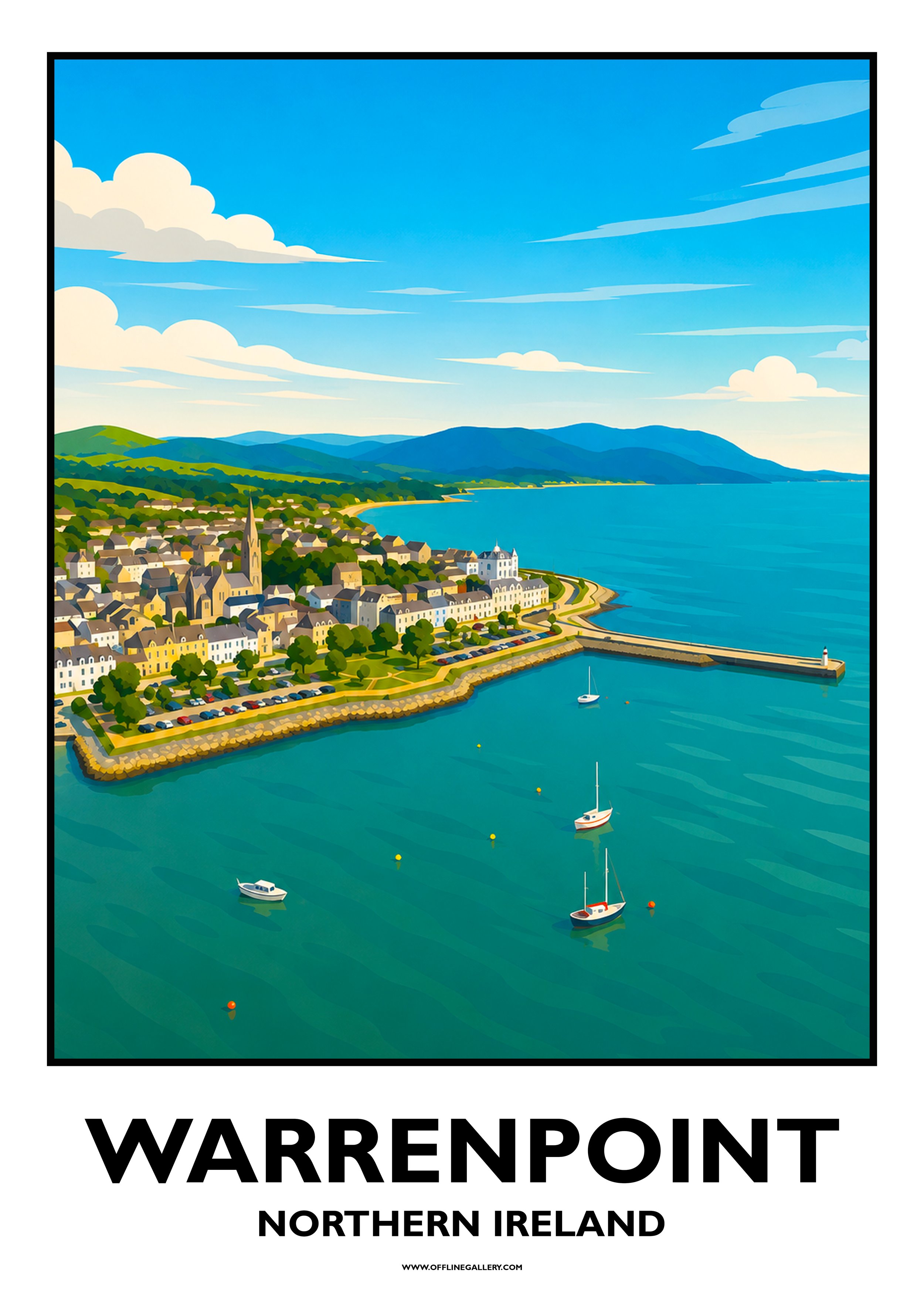  Warrenpoint - Offline Travel Poster  Prints from: £15.00 