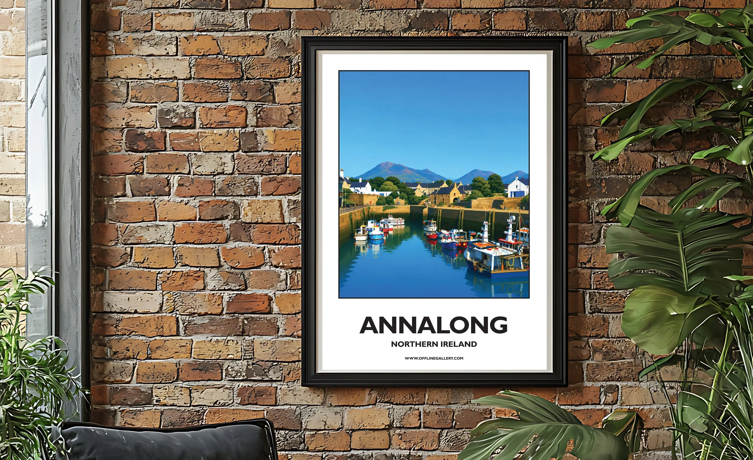 A2.2 - Stunning poster of Annalong for sale, perfect for art lovers and collectors. Ideal for home or office, this artwork brings a touch of Northern Ireland's natural charm to any setting.