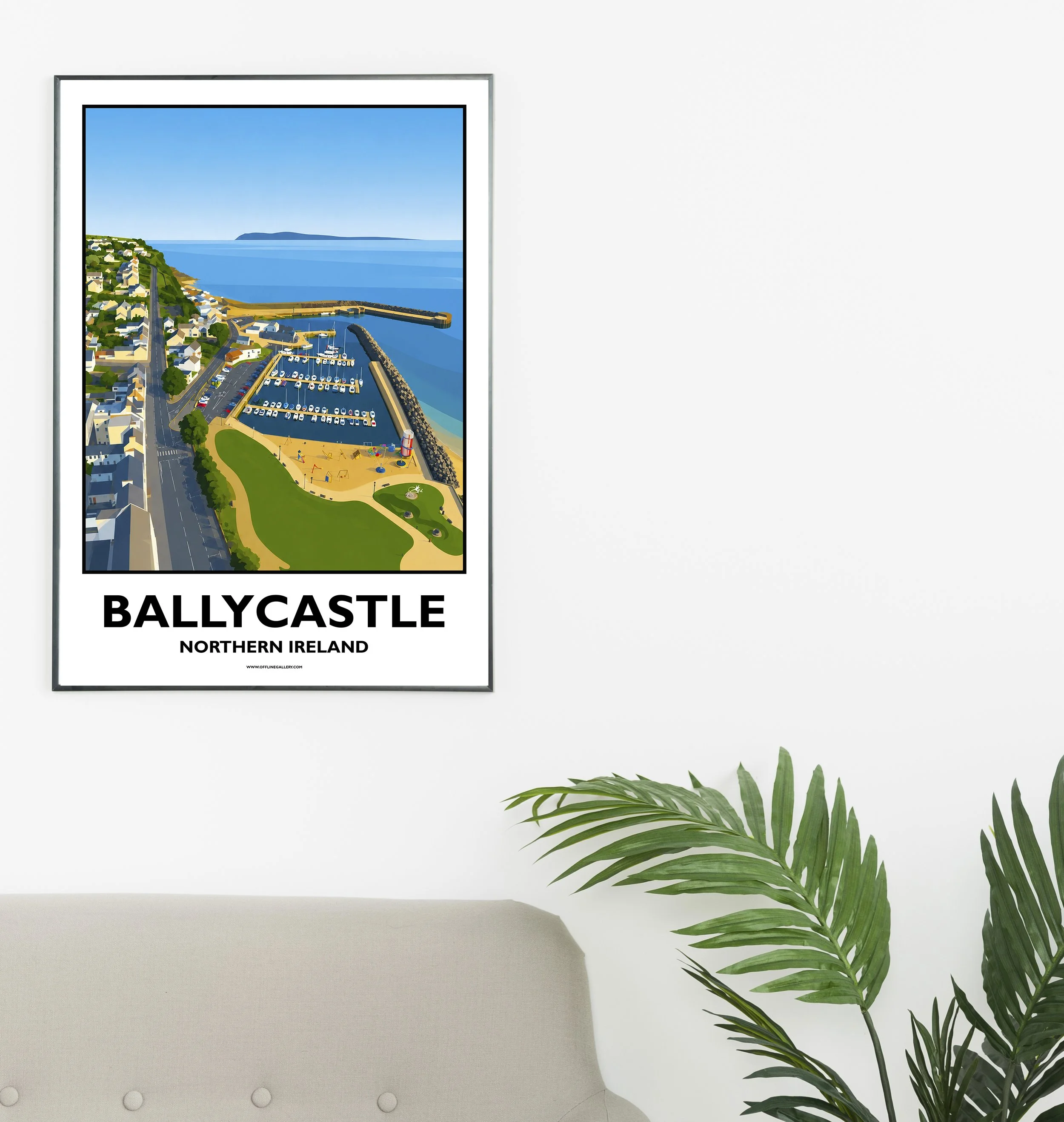 A2.1 - Stunning poster of Ballycastle for sale, perfect for art lovers and collectors. Ideal for home or office, this artwork brings a touch of Northern Ireland's natural charm to any setting.