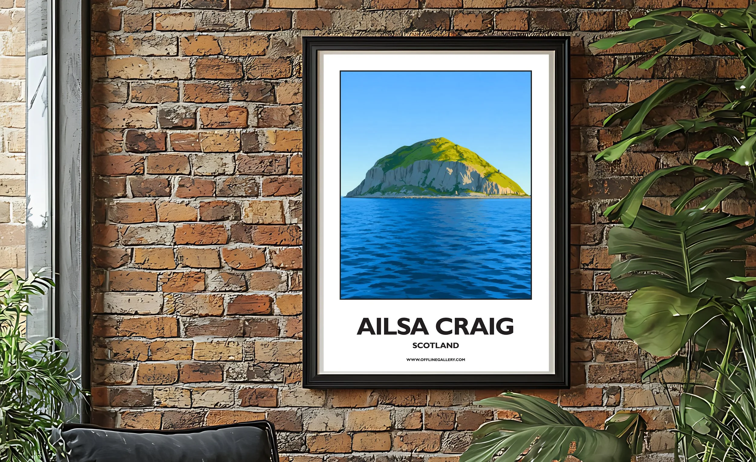 A2.2 - Stunning poster of Ailsa Craig for sale, perfect for art lovers and collectors. Ideal for home or office, this artwork brings a touch of Scotland's natural charm to any setting.