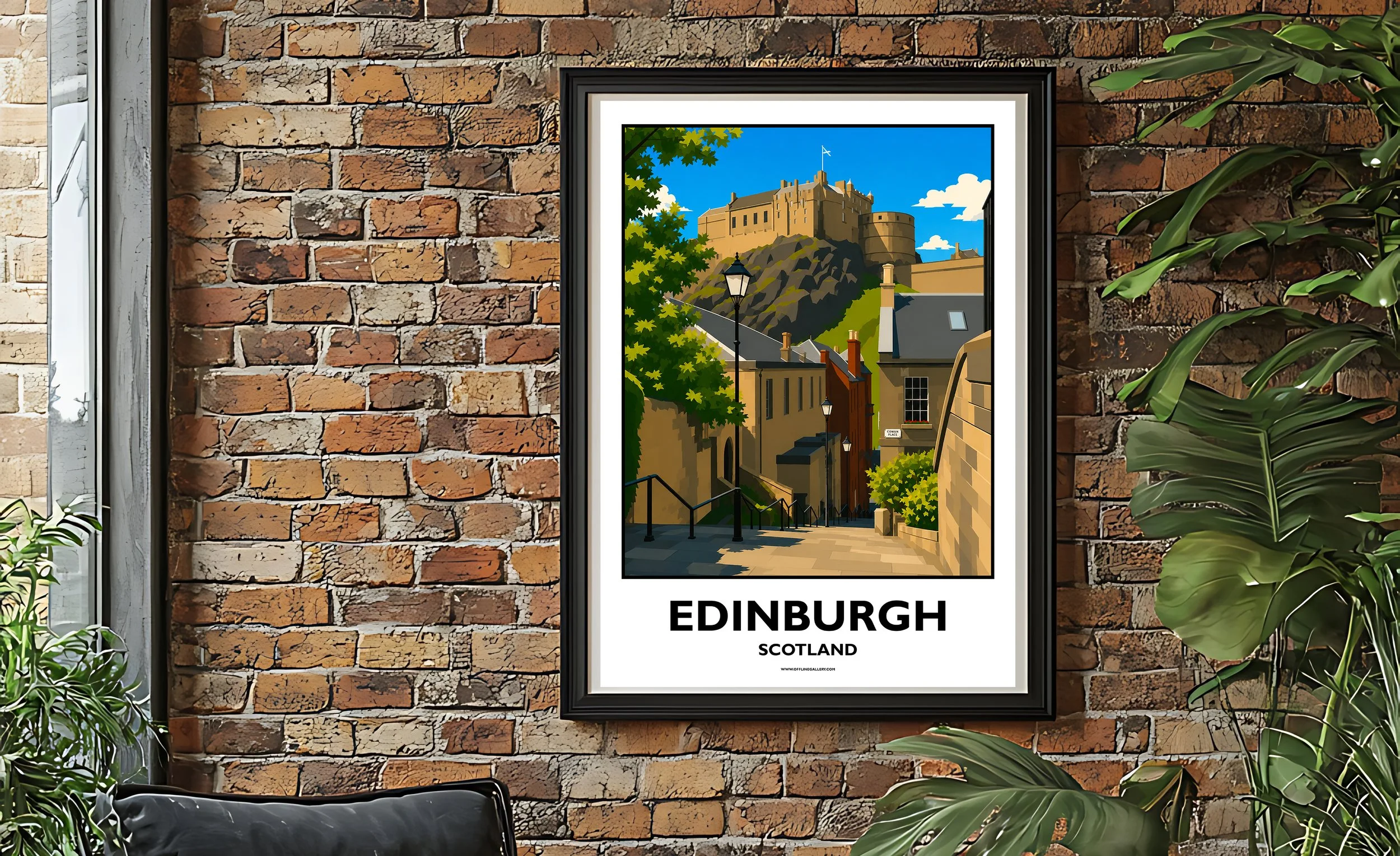 A2.2 - Stunning poster of Edinburgh Castle for sale, perfect for art lovers and collectors. Ideal for home or office, this artwork brings a touch of Scotland's natural charm to any setting.