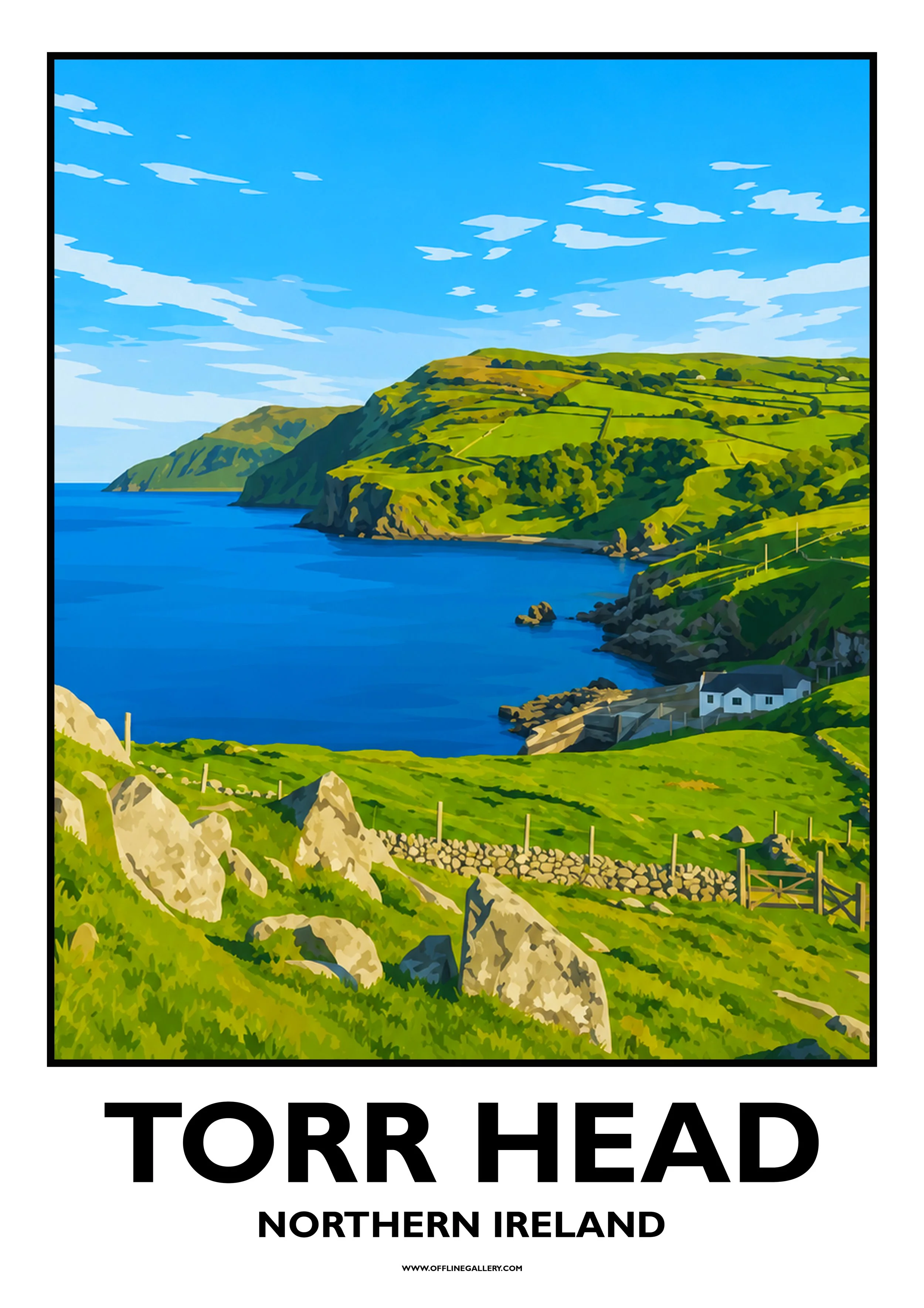  Torr Head - Offline Travel Poster  Prints from: £15.00 