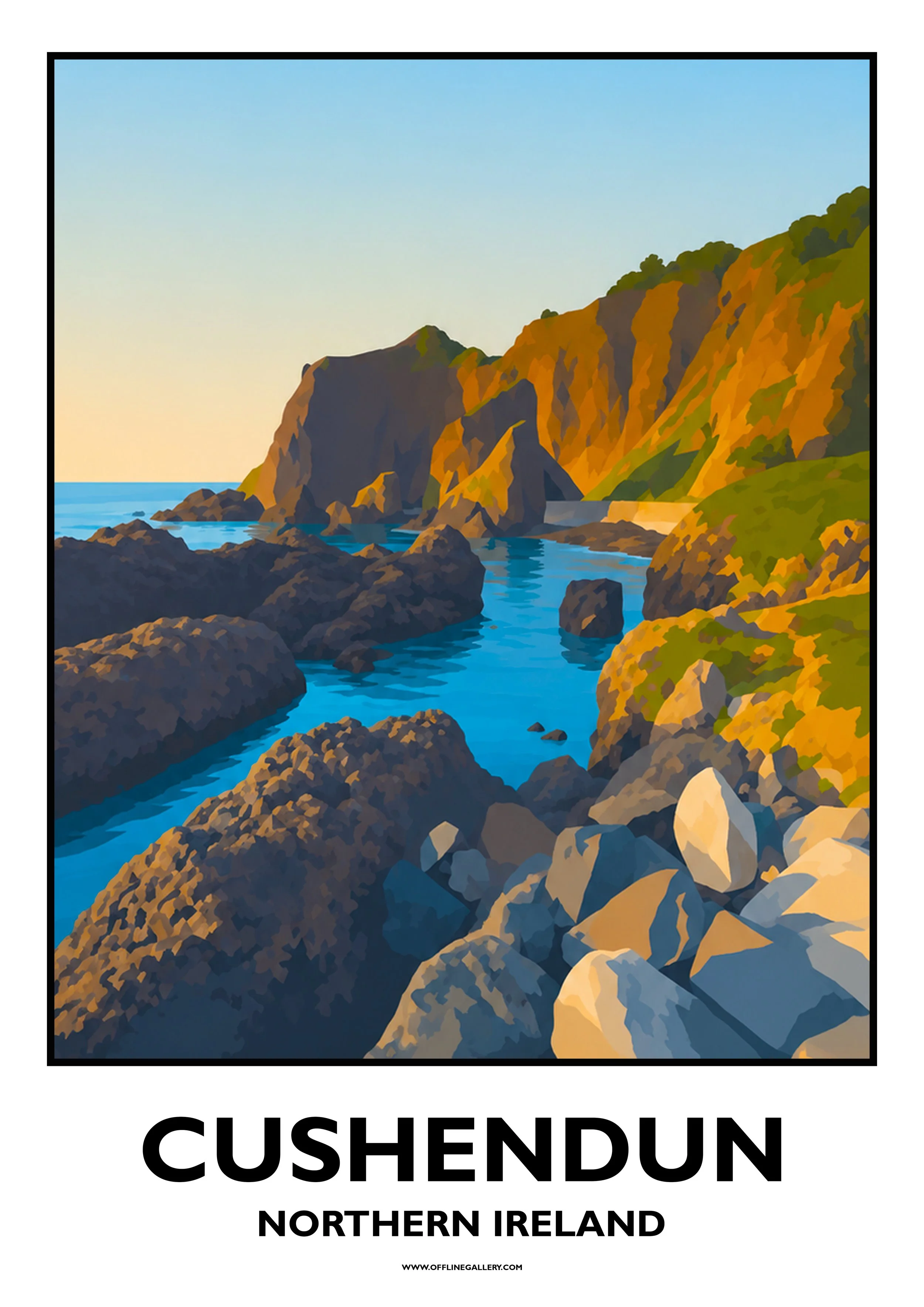  Cushendun - Offline Travel Poster  Prints from: £15.00 