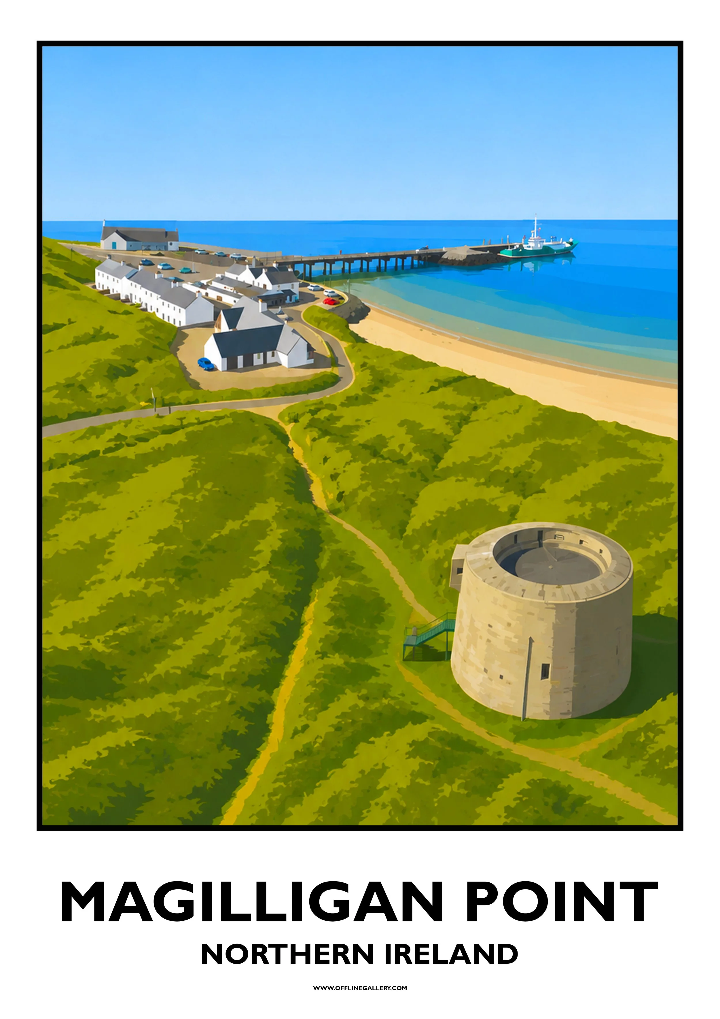  Magilligan Point - Offline Travel Poster  Prints from: £15.00 