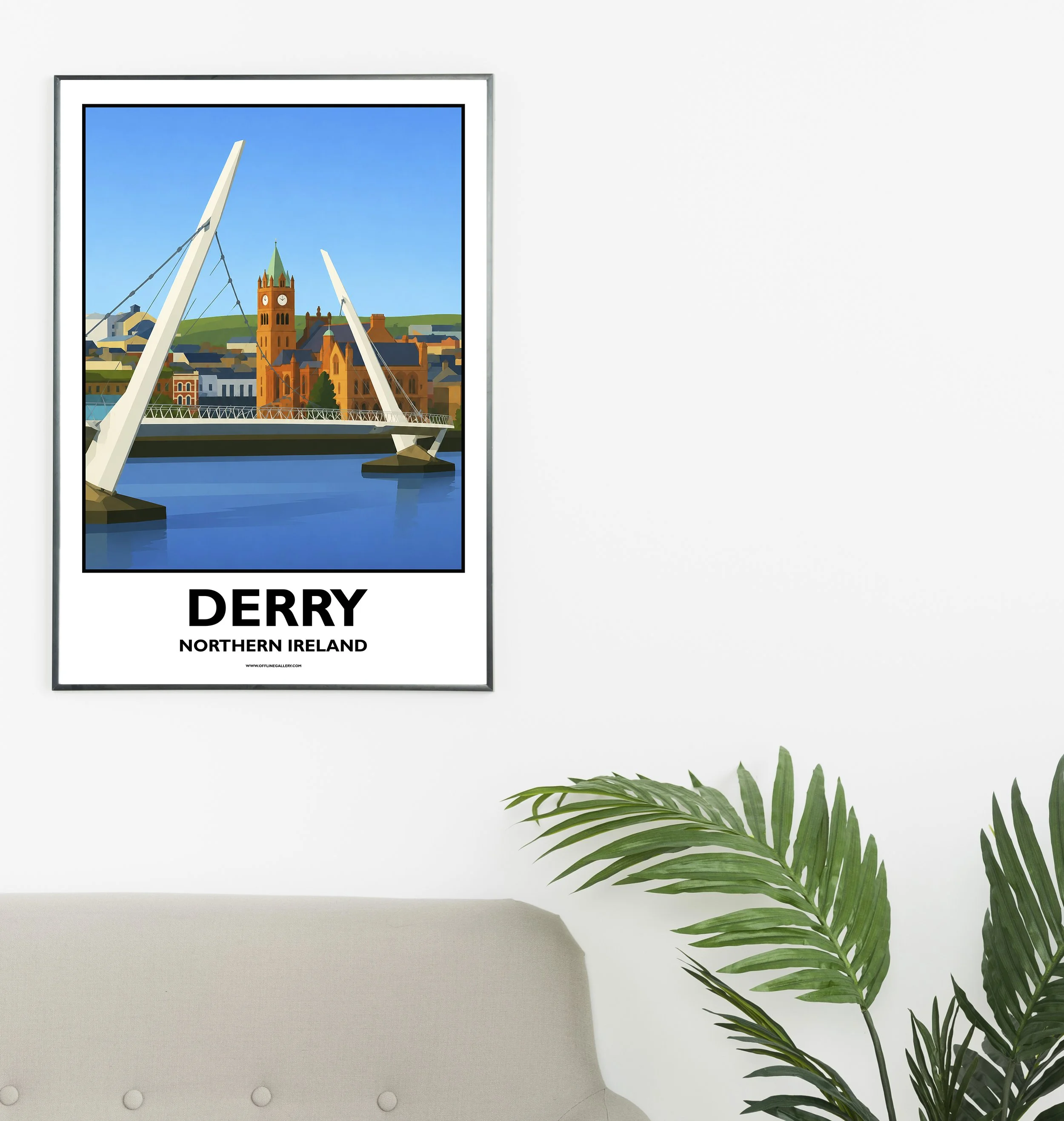 A2.1 - Stunning poster of Derry for sale, perfect for art lovers and collectors. Ideal for home or office, this artwork brings a touch of Northern Ireland's natural charm to any setting.