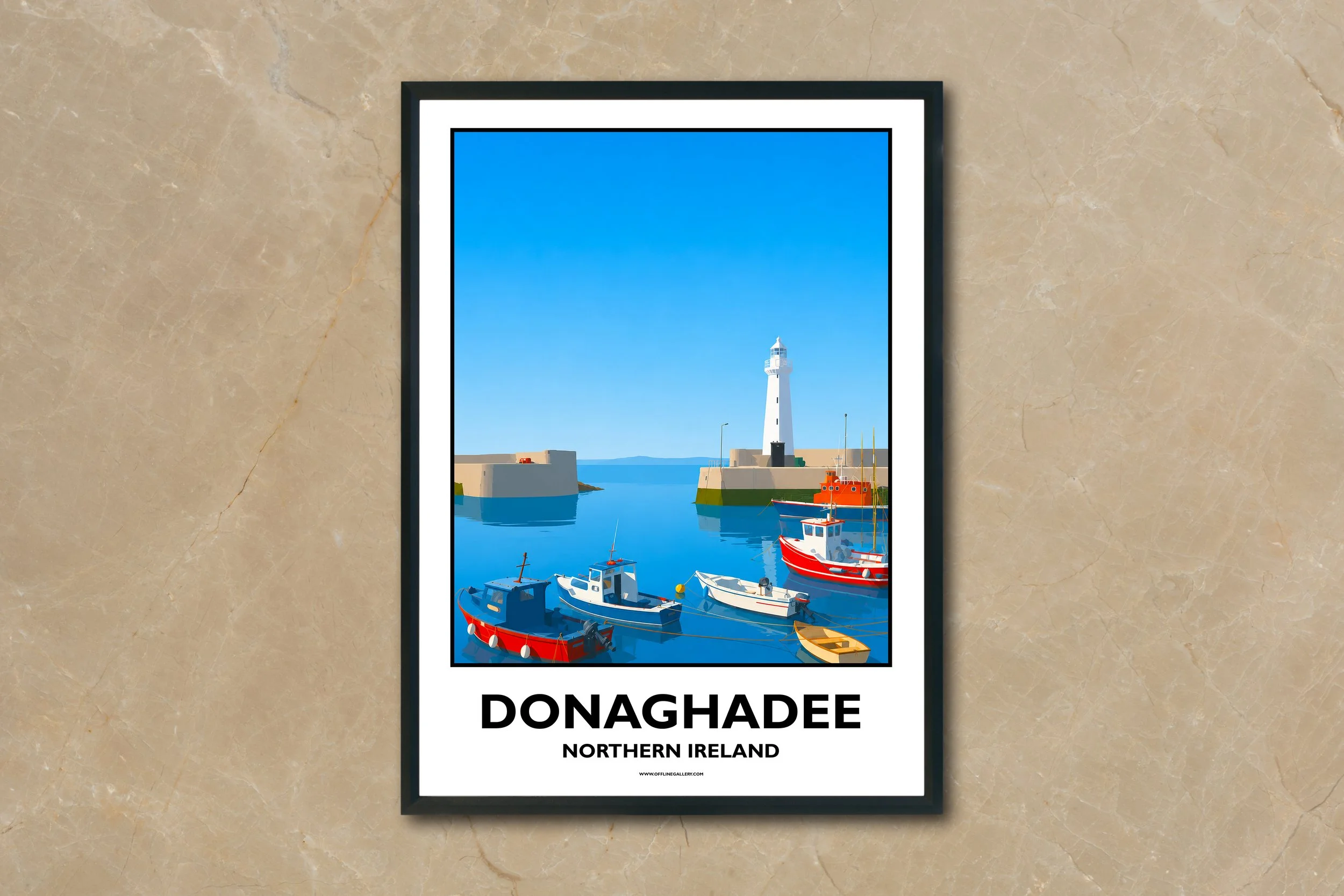 A4.2 - Stunning poster of Donaghadee for sale, perfect for art lovers and collectors. Ideal for home or office, this artwork brings a touch of Northern Ireland's natural charm to any setting.