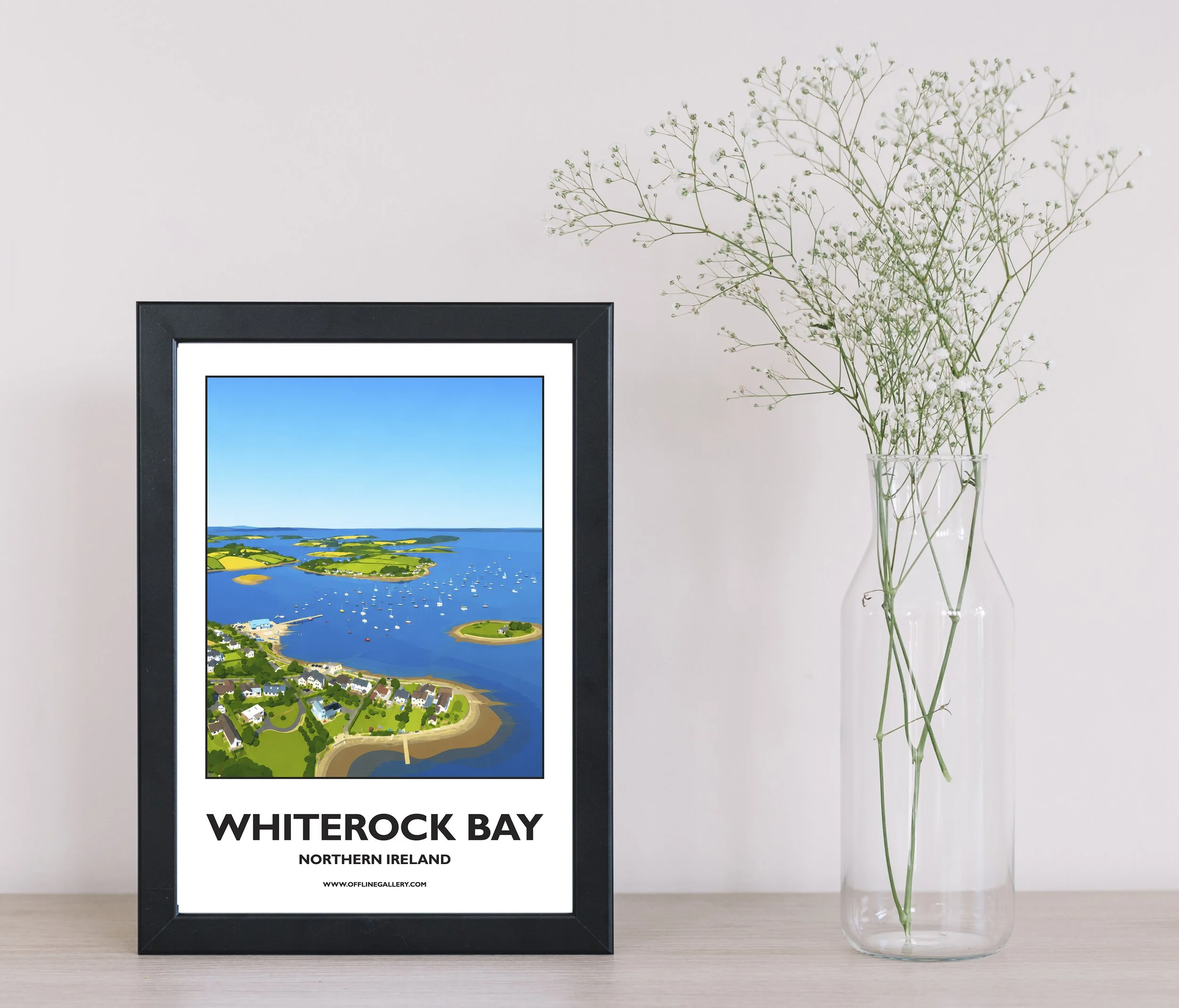 A4.1 - Stunning poster of Whiterock Bay for sale, perfect for art lovers and collectors. Ideal for home or office, this artwork brings a touch of Northern Ireland's natural charm to any setting.