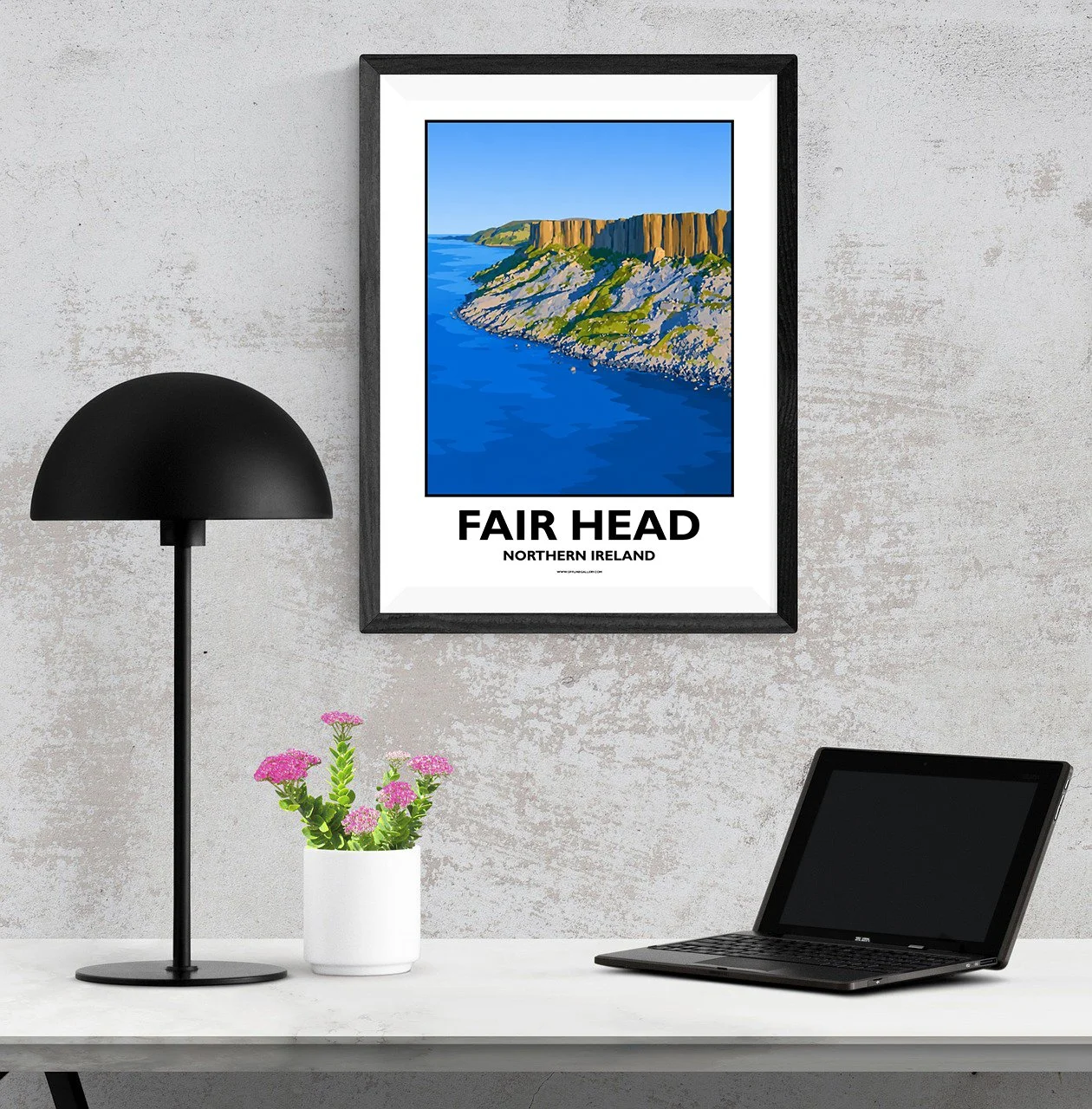 A3.1 - Stunning poster of Fair Head for sale, perfect for art lovers and collectors. Ideal for home or office, this artwork brings a touch of Northern Ireland's natural charm to any setting.