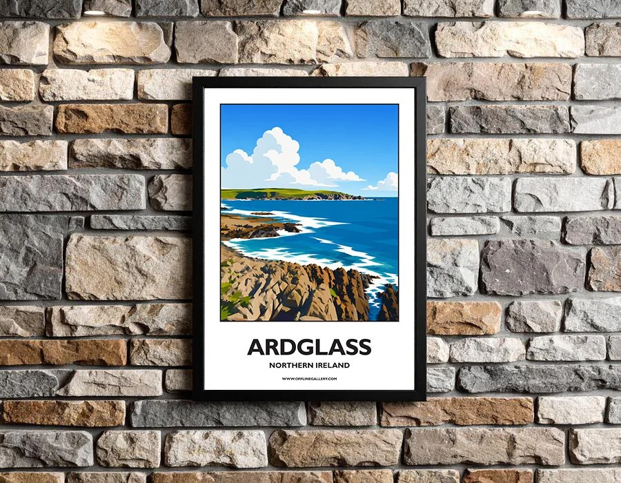 A3.2 - Stunning poster of Ardglass for sale, perfect for art lovers and collectors. Ideal for home or office, this artwork brings a touch of Northern Ireland's natural charm to any setting.