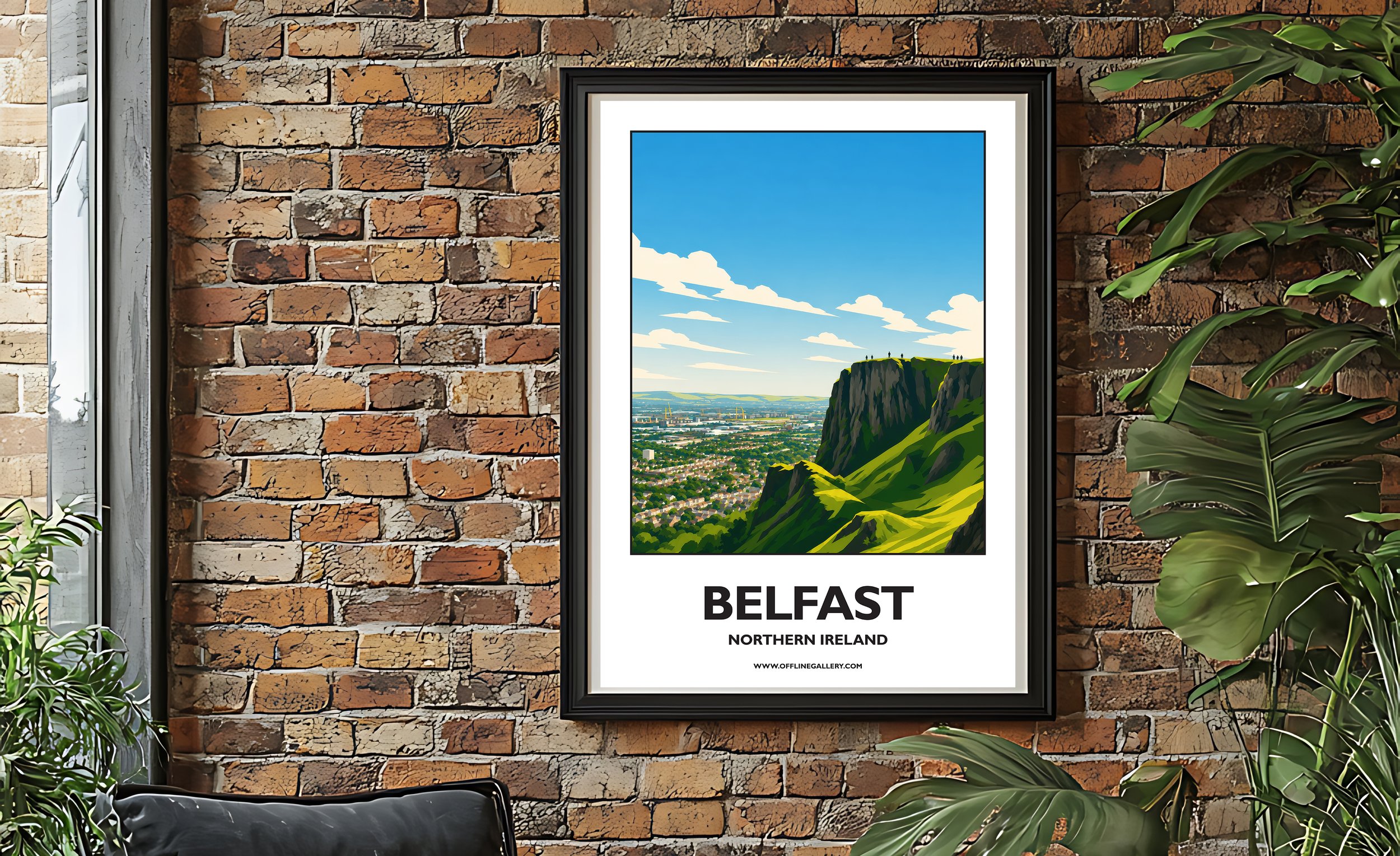 A2.2 - Stunning poster of Cave Hill, Belfast for sale, perfect for art lovers and collectors. Ideal for home or office, this artwork brings a touch of Northern Ireland's natural charm to any setting.