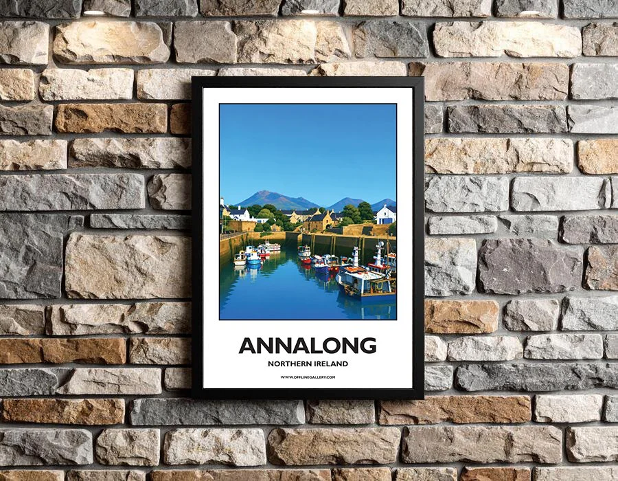 A3.2 - Stunning poster of Annalong for sale, perfect for art lovers and collectors. Ideal for home or office, this artwork brings a touch of Northern Ireland's natural charm to any setting.