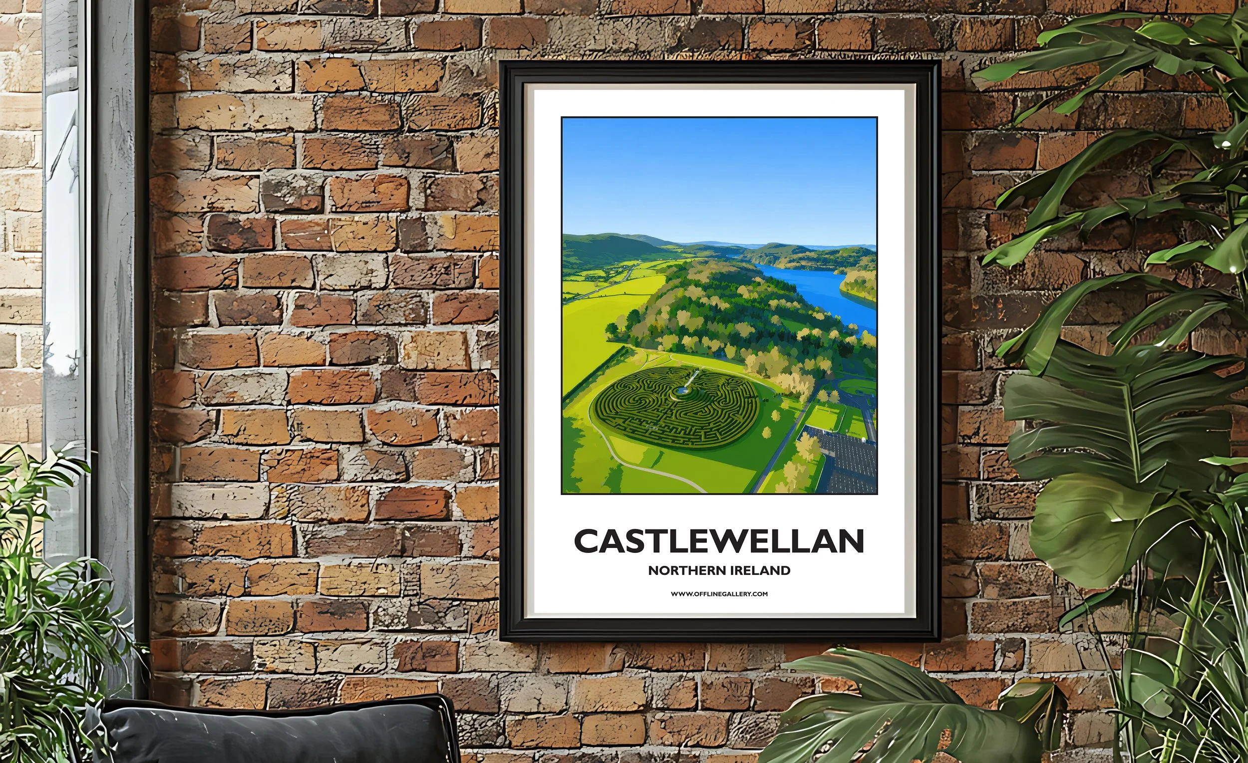 A2.2 - Stunning poster of Castlewellan for sale, perfect for art lovers and collectors. Ideal for home or office, this artwork brings a touch of Northern Ireland's natural charm to any setting.