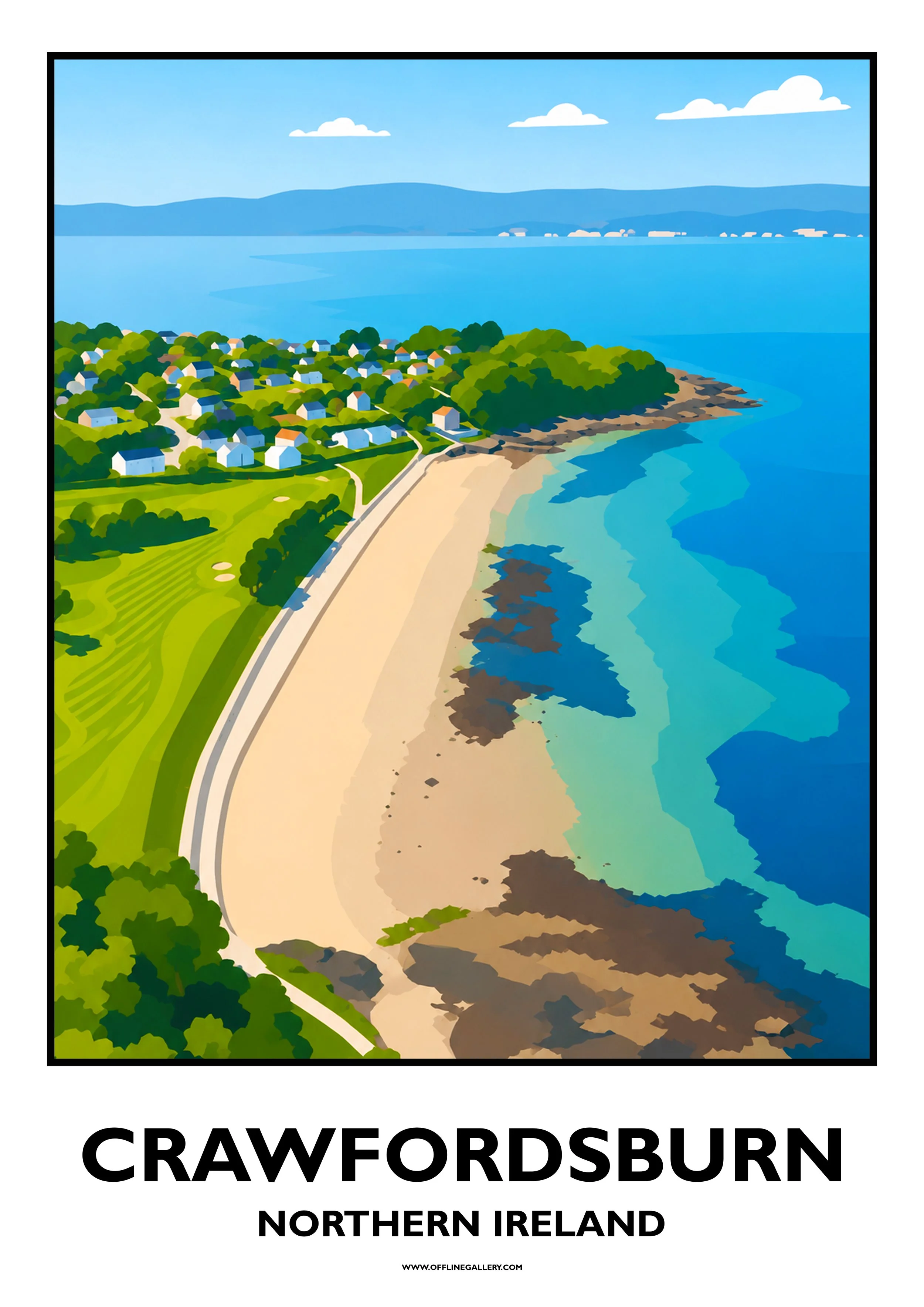  Crawfordsburn - Offline Travel Poster  Prints from: £15.00 