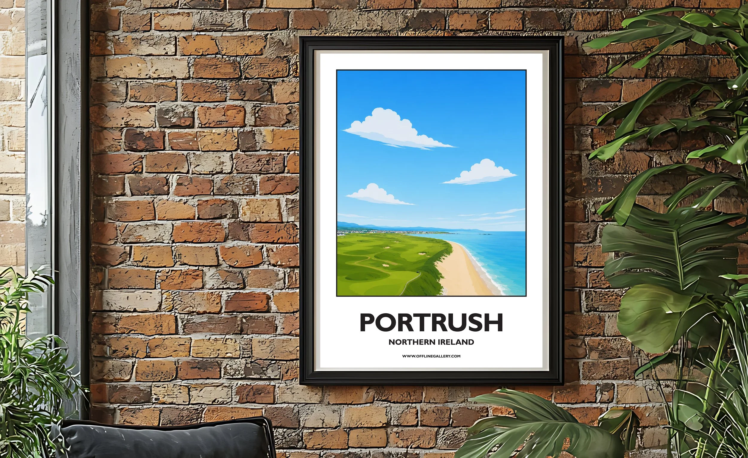 A2.2 - Stunning poster of the Portrush coast for sale, perfect for art lovers and collectors. Ideal for home or office, this artwork brings a touch of Northern Ireland's natural charm to any setting.