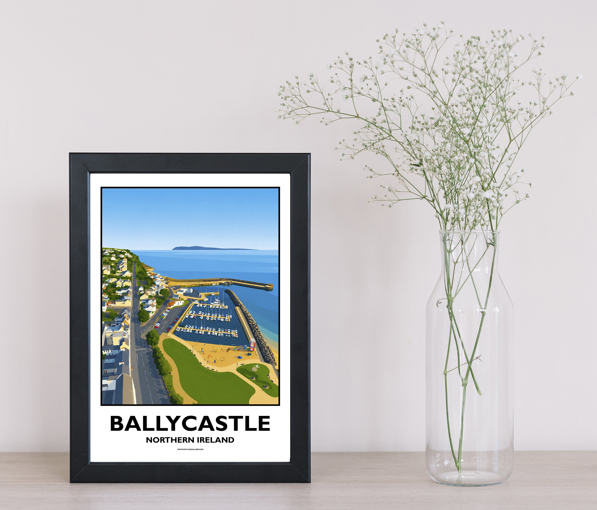 A4.1 - Stunning poster of Ballycastle for sale, perfect for art lovers and collectors. Ideal for home or office, this artwork brings a touch of Northern Ireland's natural charm to any setting.