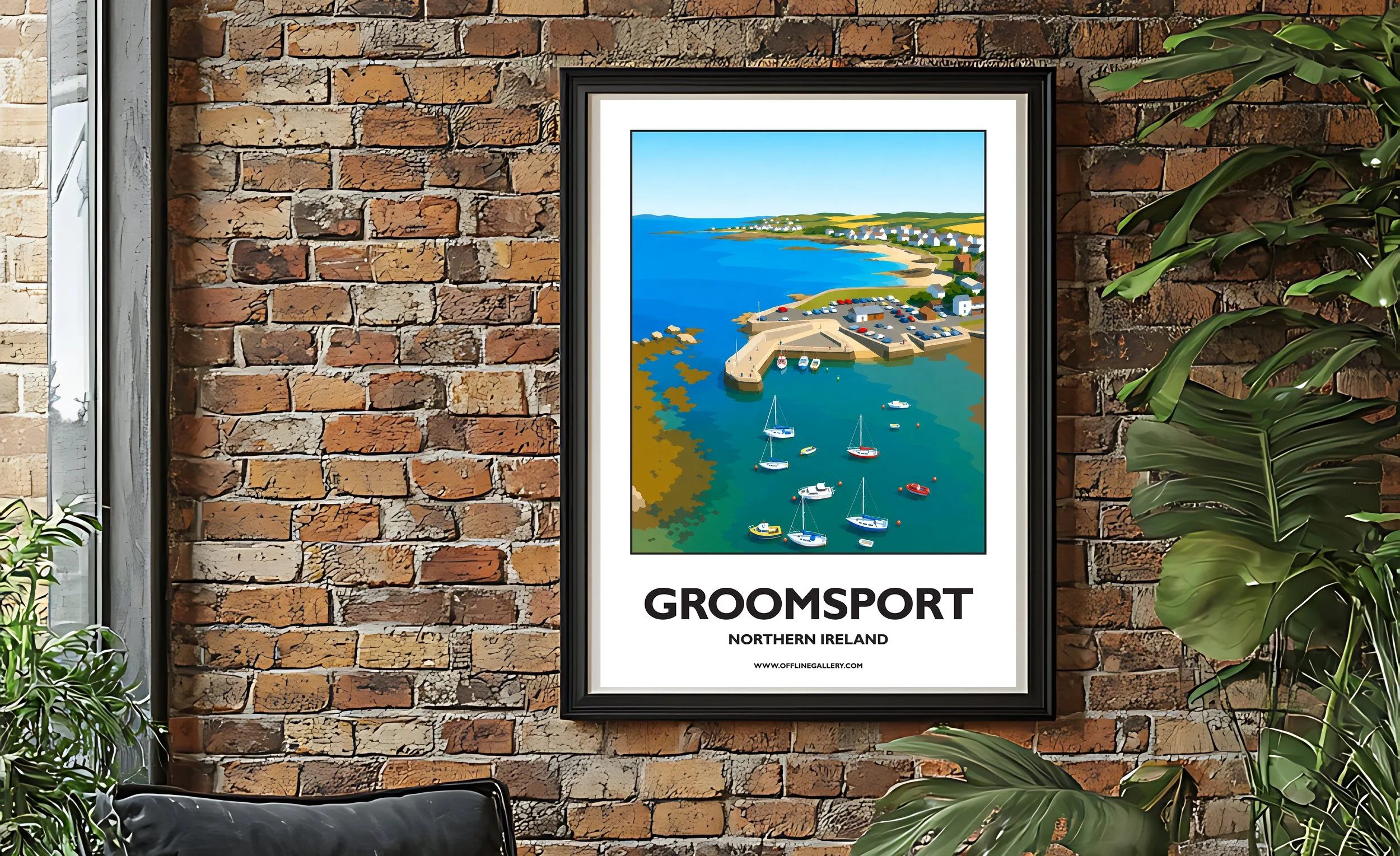 A2.2 - Stunning poster of Groomsport for sale, perfect for art lovers and collectors. Ideal for home or office, this artwork brings a touch of Northern Ireland's natural charm to any setting.