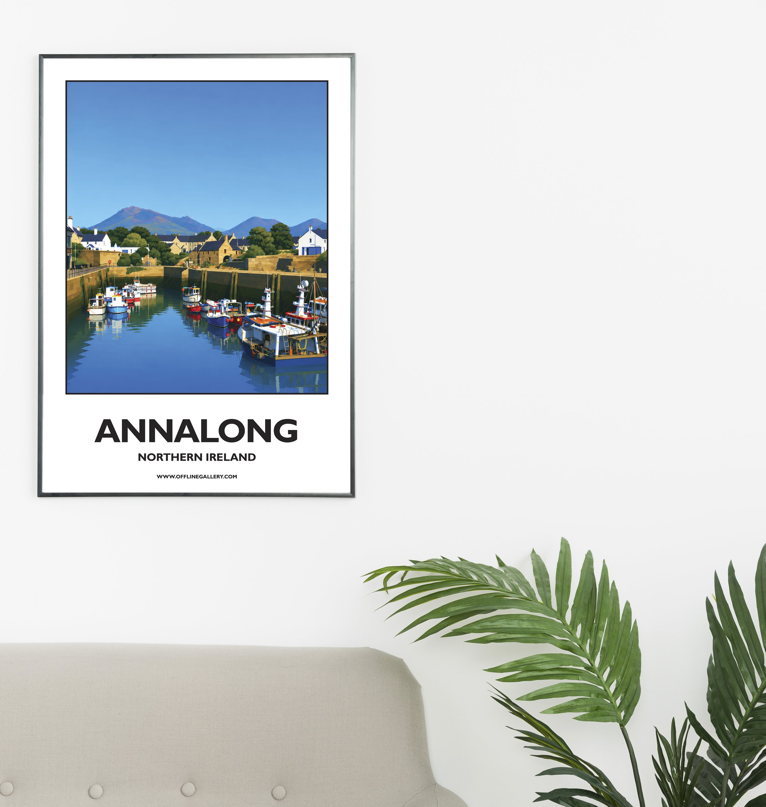 A2.1 - Stunning poster of Annalong for sale, perfect for art lovers and collectors. Ideal for home or office, this artwork brings a touch of Northern Ireland's natural charm to any setting.