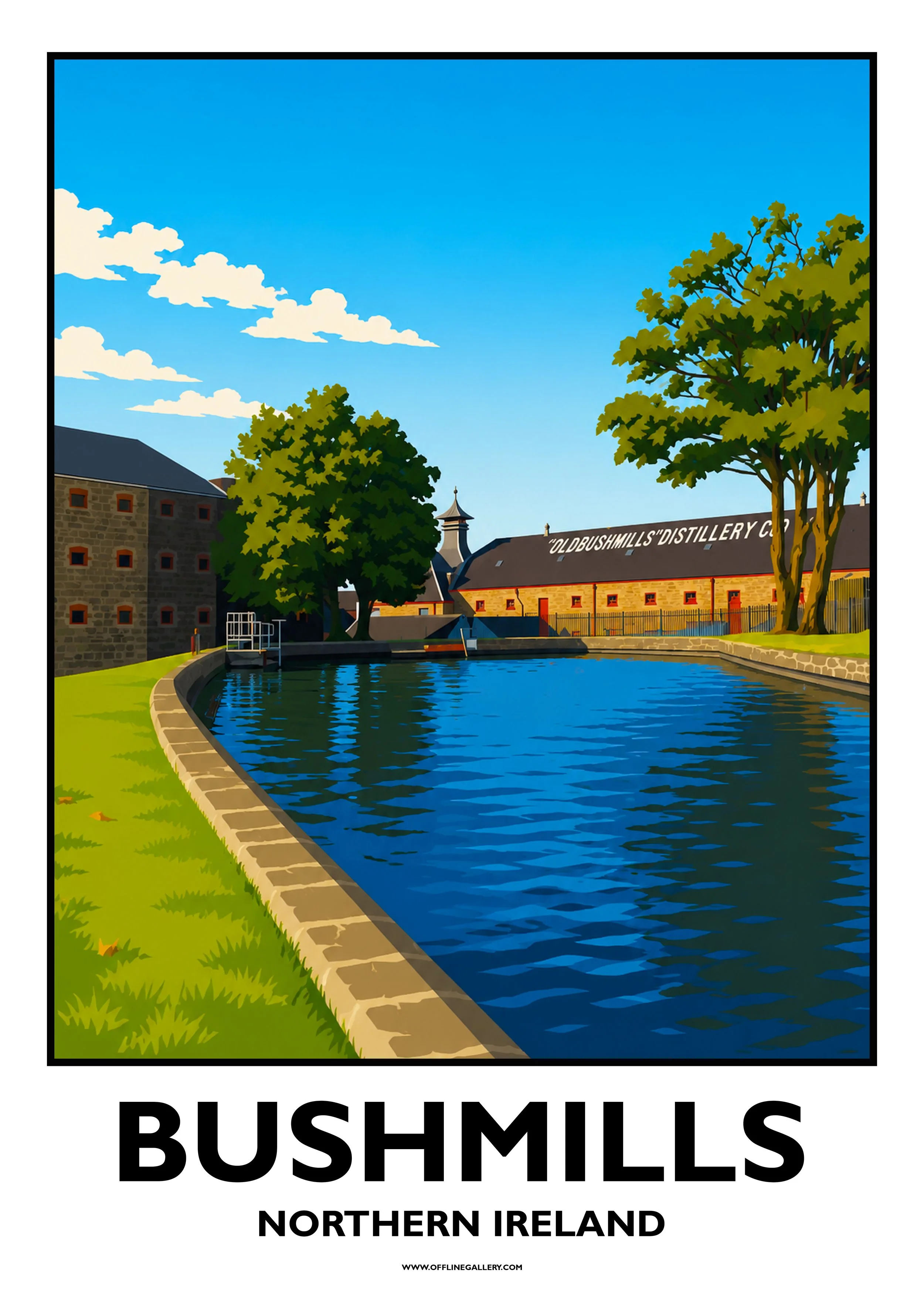  Bushmills - Offline Travel Poster  Prints from: £15.00 