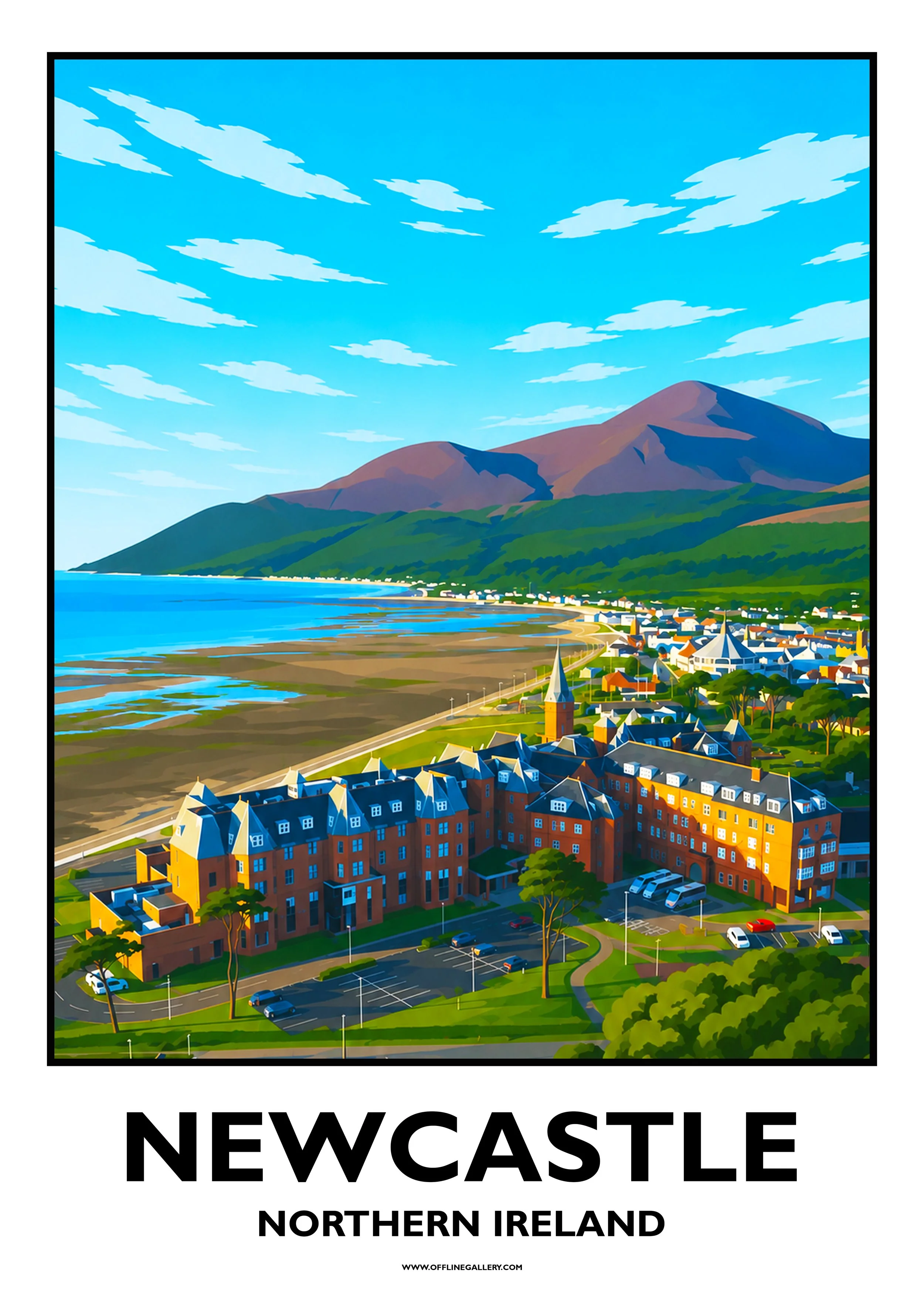  Newcastle - 1 - Offline Travel Poster  Prints from: £15.00 