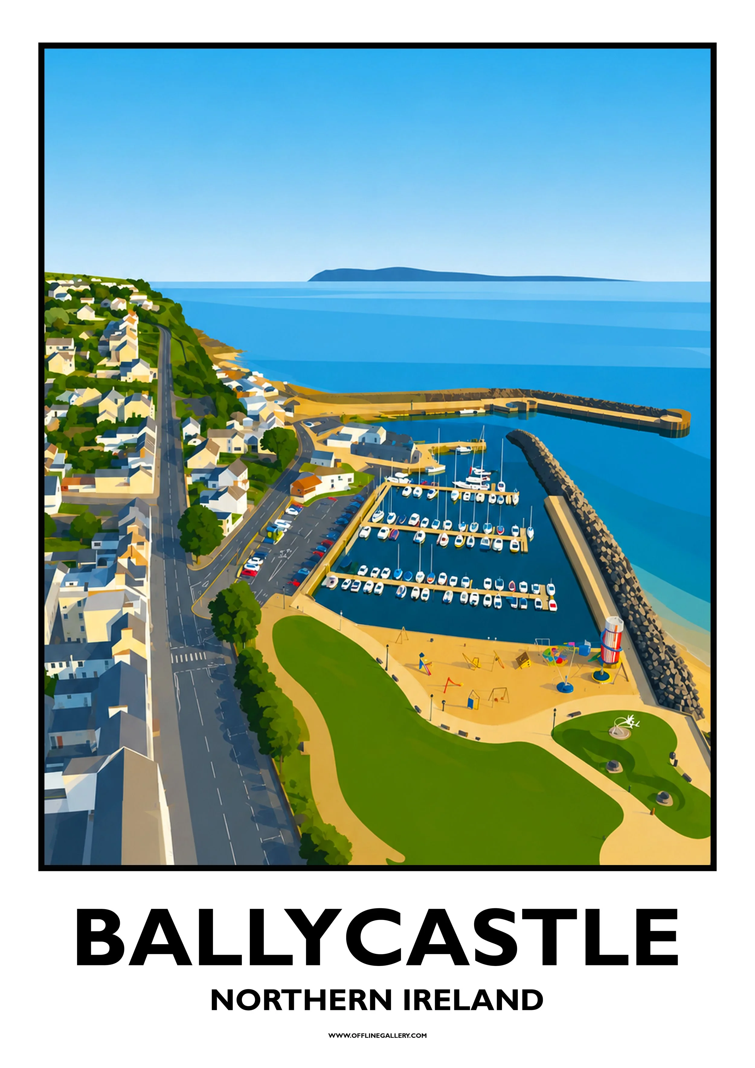  Ballycastle - Offline Travel Poster  Prints from: £15.00 