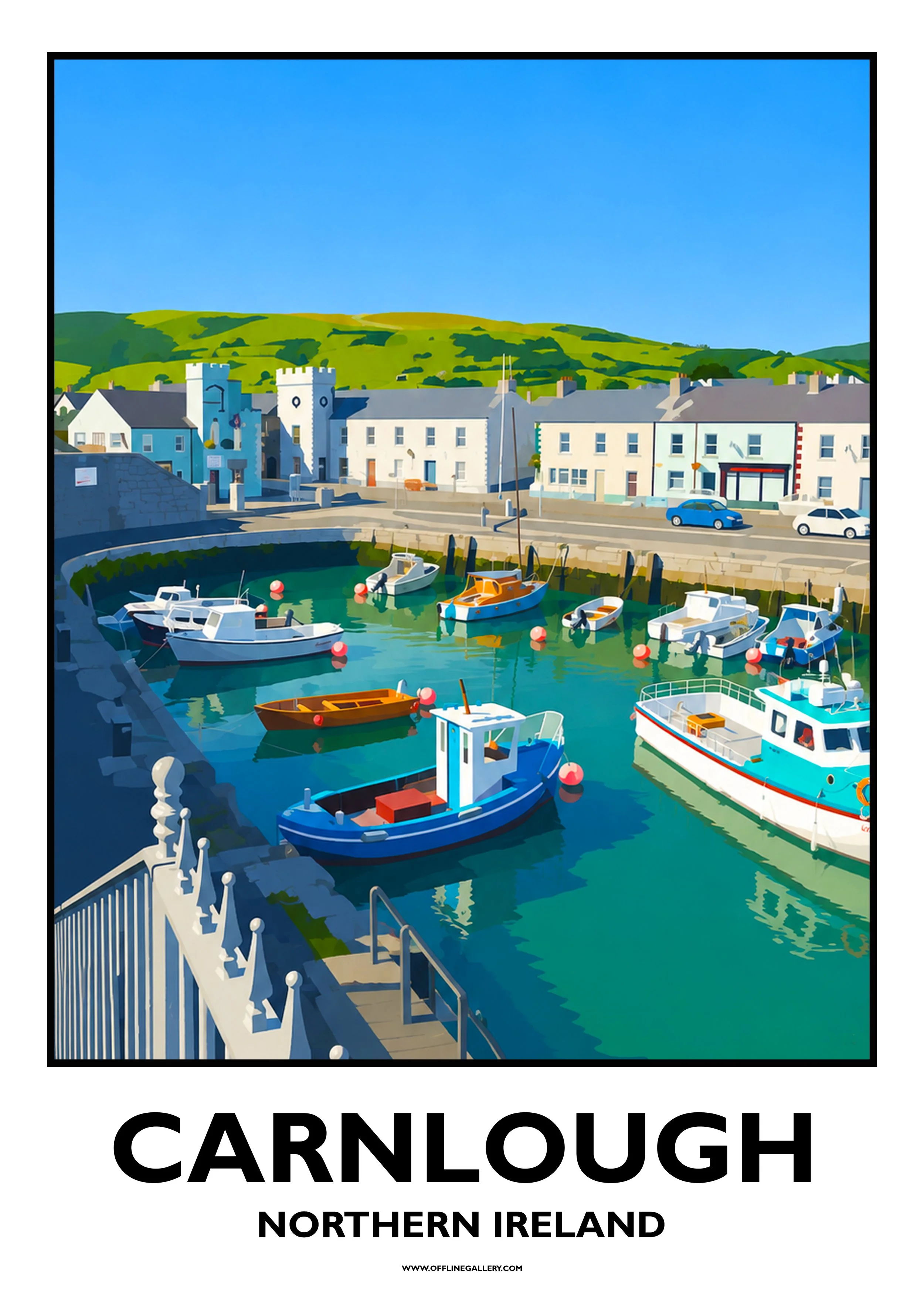  Carnlough - Offline Travel Poster  Prints from: £15.00 