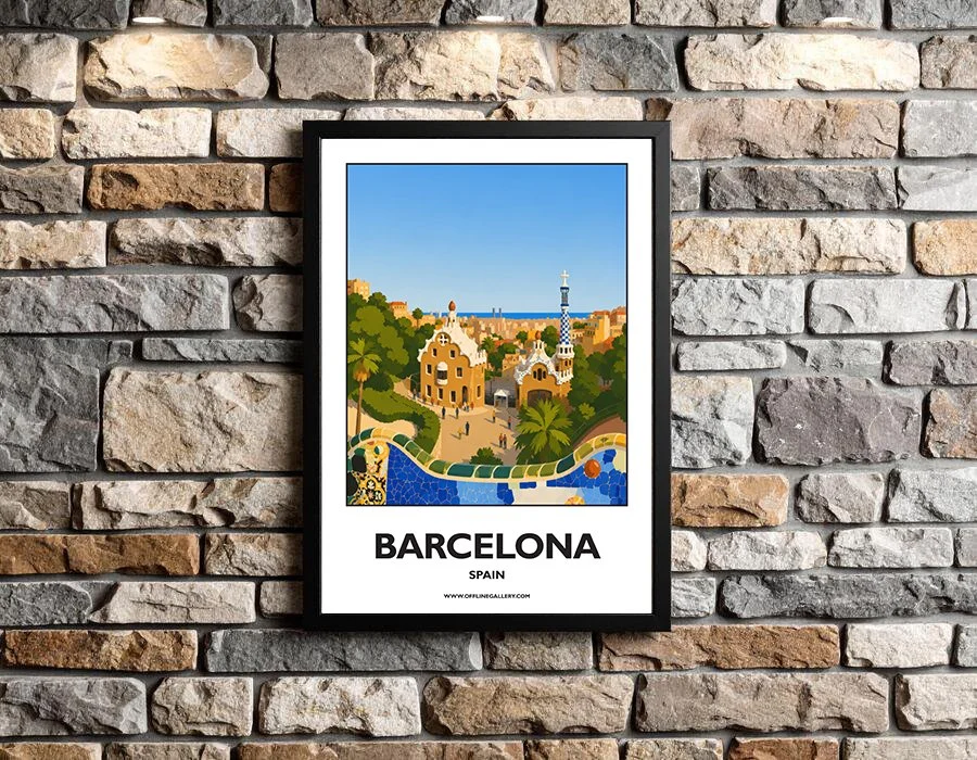A3.2 - Discover the beauty of Barcelona, perfect for art lovers, travellers and collectors. Ideal for home or office, this artwork brings a touch of Spain's rich heritage to any space.