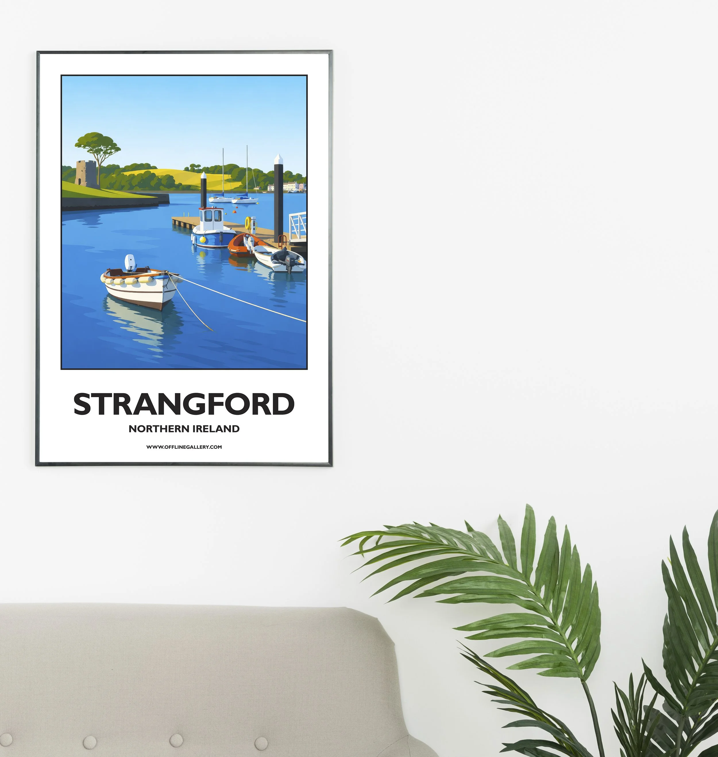 A2.1 - Stunning poster of Strangford Lough for sale, perfect for art lovers and collectors. Ideal for home or office, this artwork brings a touch of Northern Ireland's natural charm to any setting.