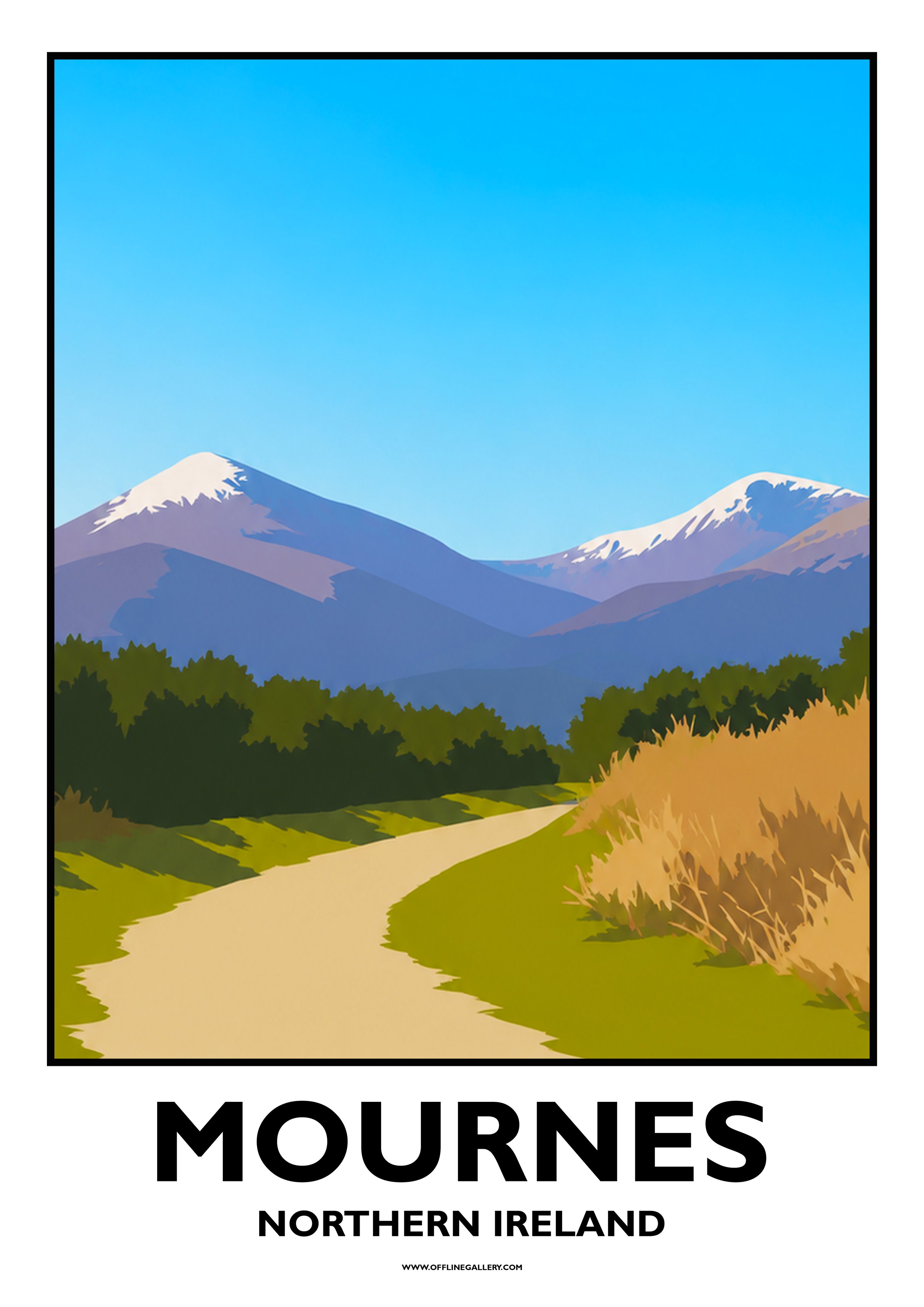  Mournes - Offline Travel Poster  Prints from: £15.00 