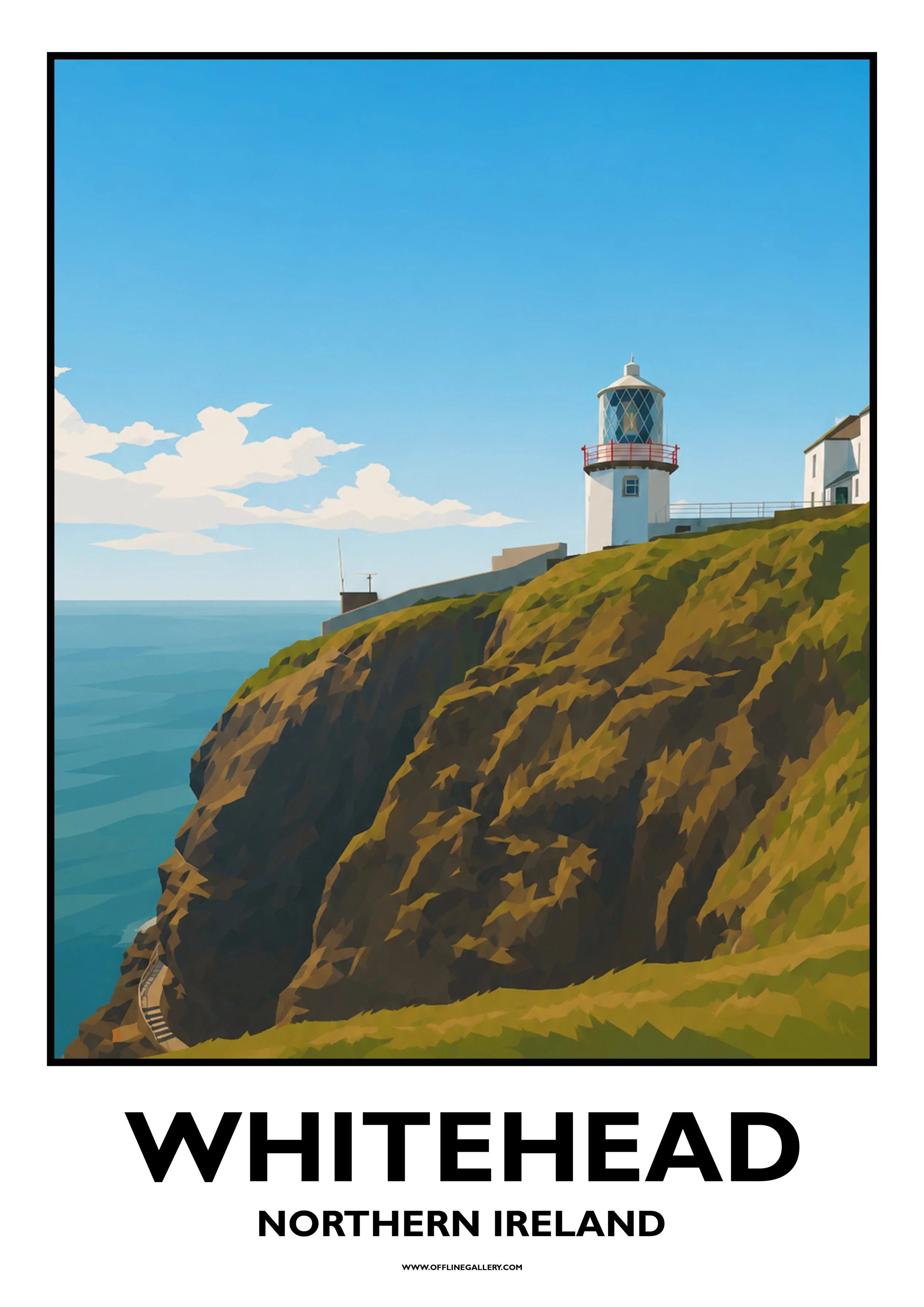  Whitehead - Offline Travel Poster  Prints from: £15.00 