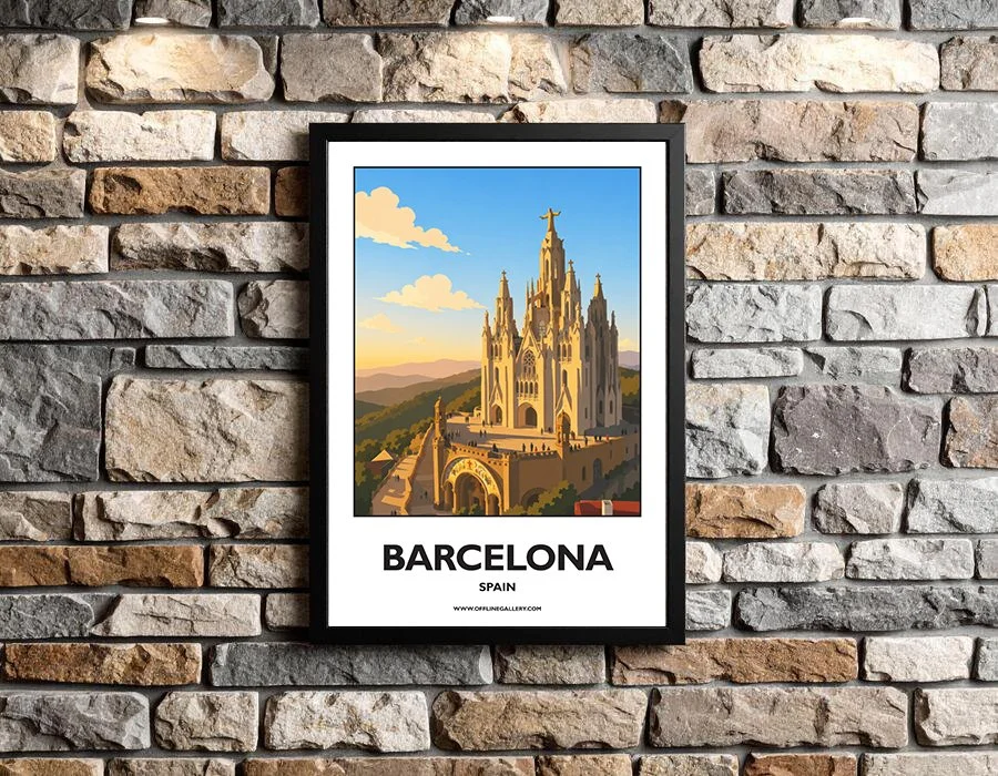 A3.2 - Discover the beauty of Barcelona, perfect for art lovers, travellers and collectors. Ideal for home or office, this artwork brings a touch of Spain's rich heritage to any space.
