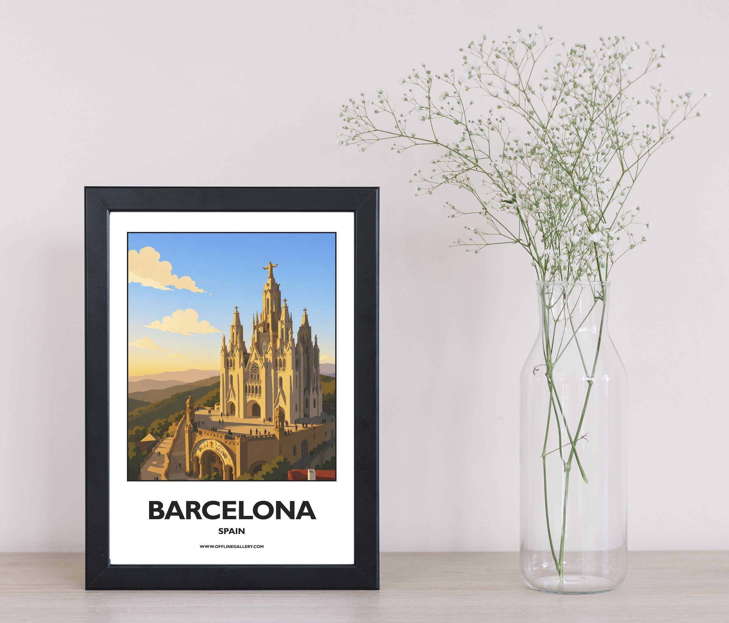 A4.1 - Discover the beauty of Barcelona, perfect for art lovers, travellers and collectors. Ideal for home or office, this artwork brings a touch of Spain's rich heritage to any space.
