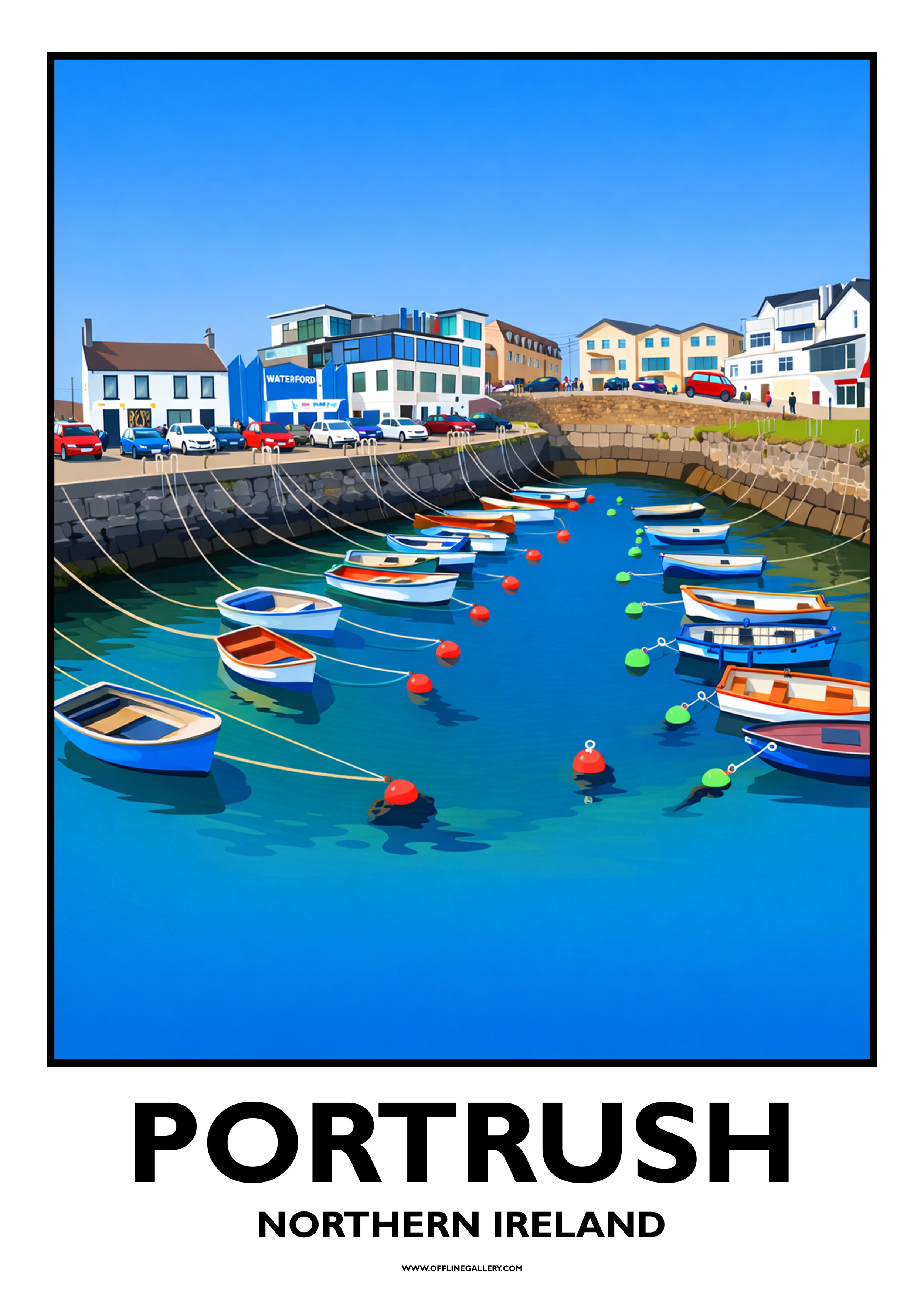 Portrush - 2 - Offline Travel Poster  Prints from: £15.00 
