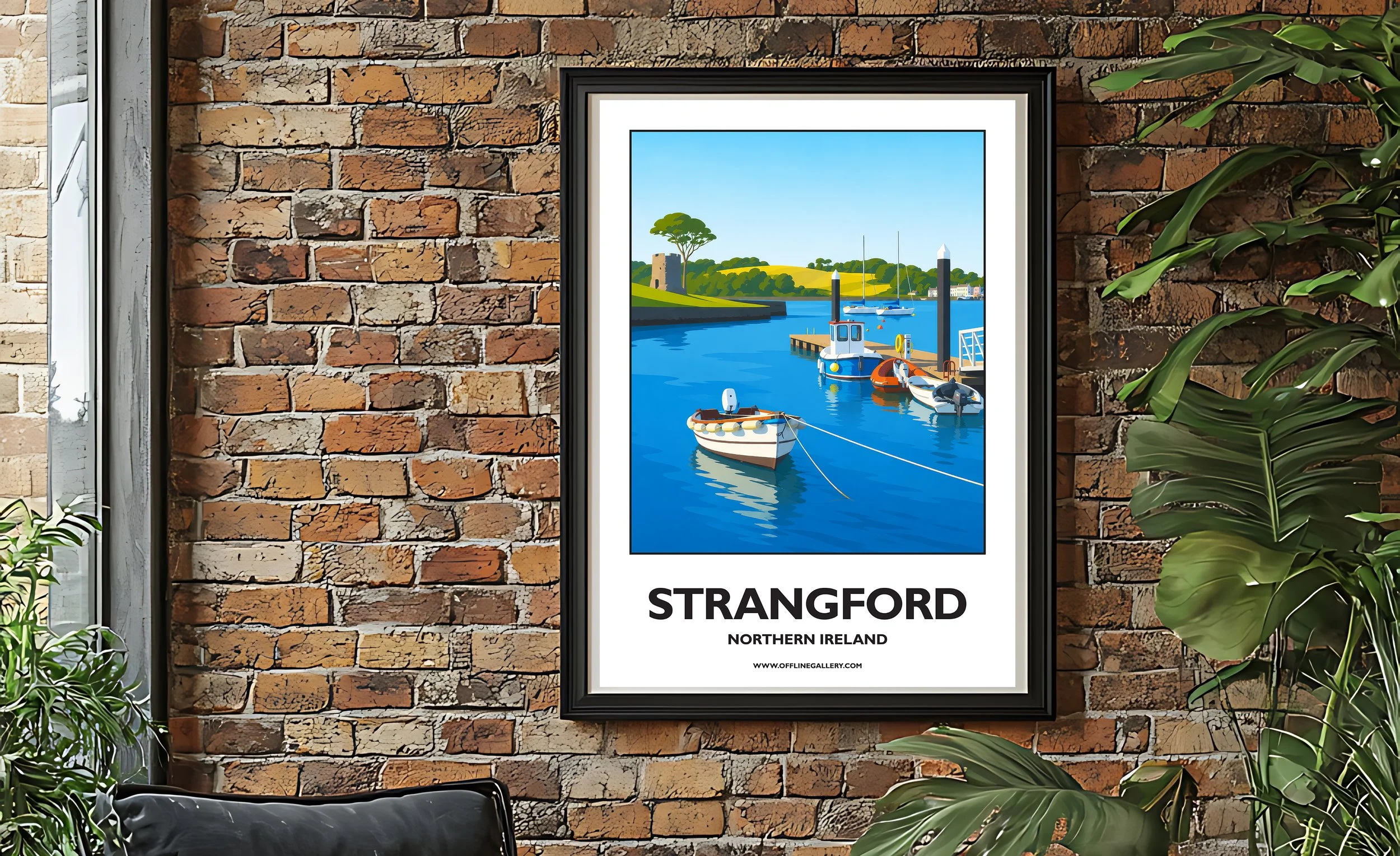 A2.2 - Stunning poster of Strangford Lough for sale, perfect for art lovers and collectors. Ideal for home or office, this artwork brings a touch of Northern Ireland's natural charm to any setting.