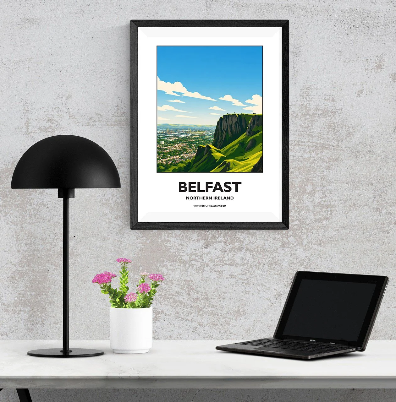 A3.1 - Stunning poster of Cave Hill, Belfast for sale, perfect for art lovers and collectors. Ideal for home or office, this artwork brings a touch of Northern Ireland's natural charm to any setting.