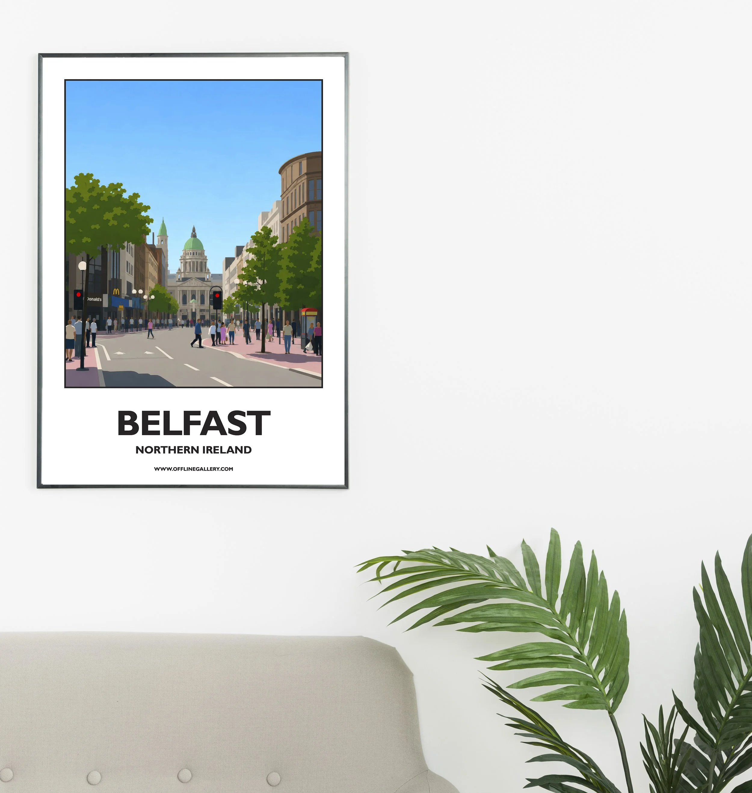 A2.1 - Stunning poster of Belfast City Hall for sale, perfect for art lovers and collectors. Ideal for home or office, this artwork brings a touch of Northern Ireland's natural charm to any setting.
