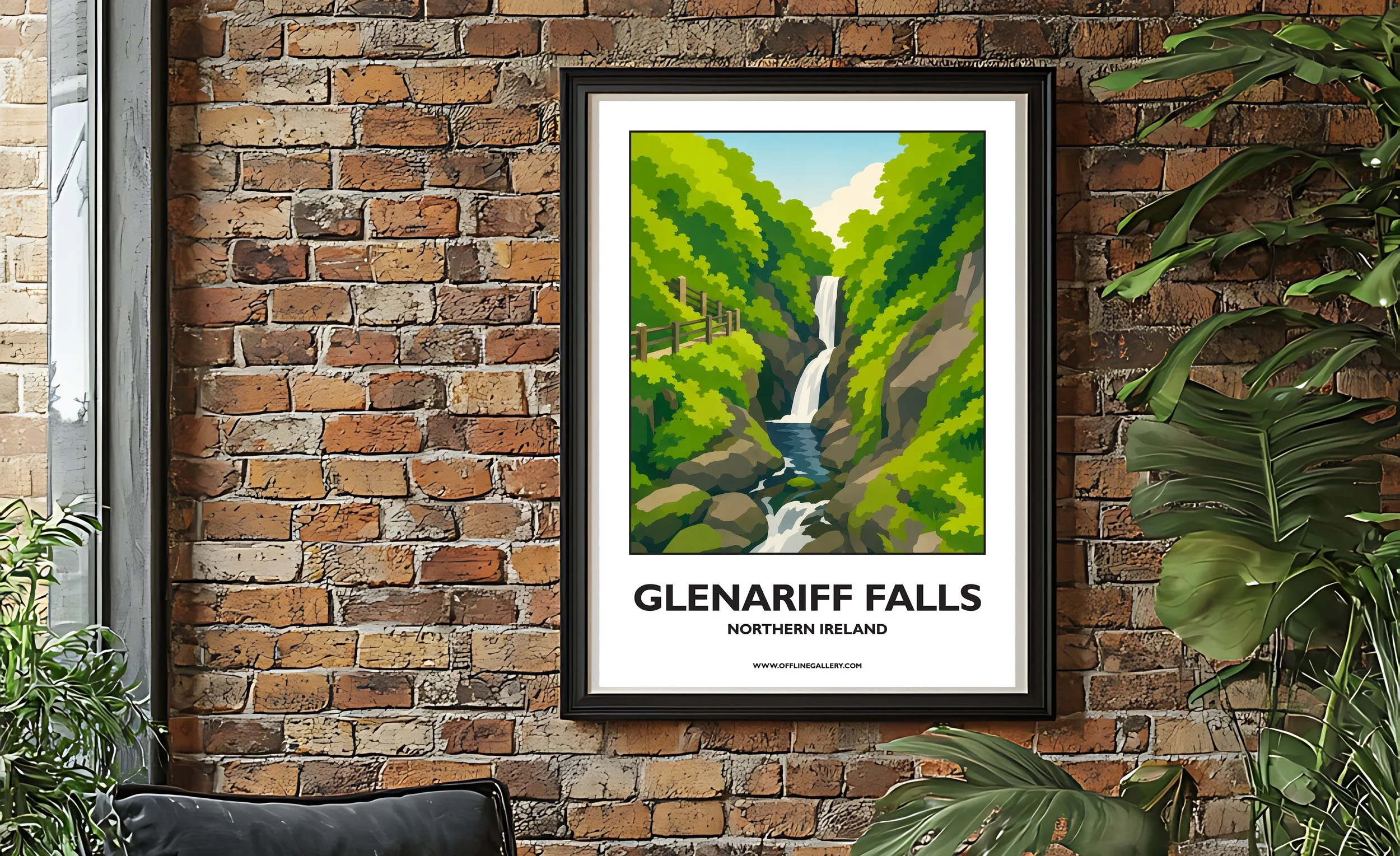 A2.2 - Beautiful poster of historic Glenariff Forest Park for sale, perfect for art lovers and collectors. This artwork brings the beauty of Northern Ireland to any setting, home or office.