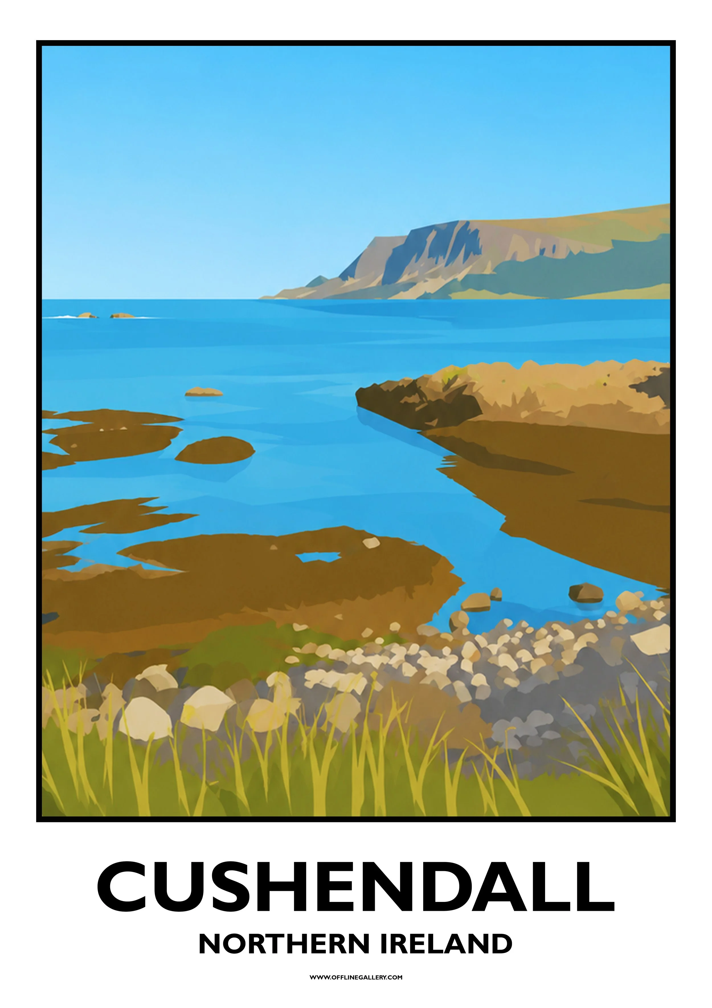  Cushendall - Offline Travel Poster  Prints from: £15.00 